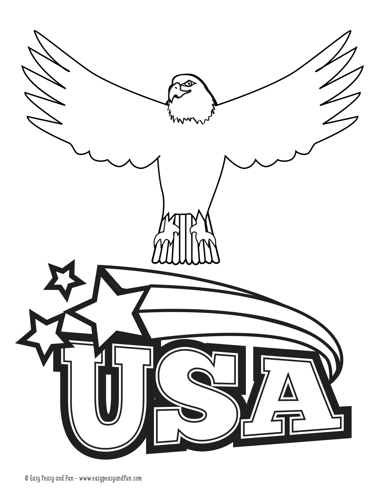 4Th Of July Free Printable Coloring Pages coloring page preview
