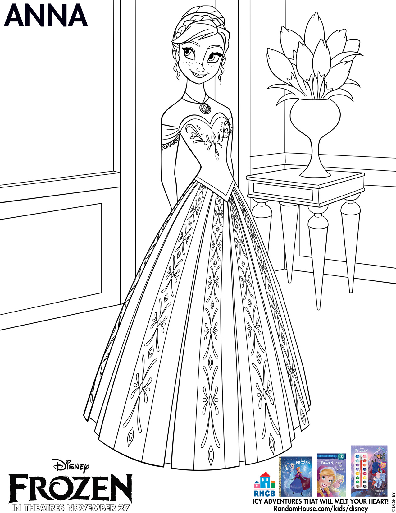 Anna Coloring Pages Printable coloring page preview