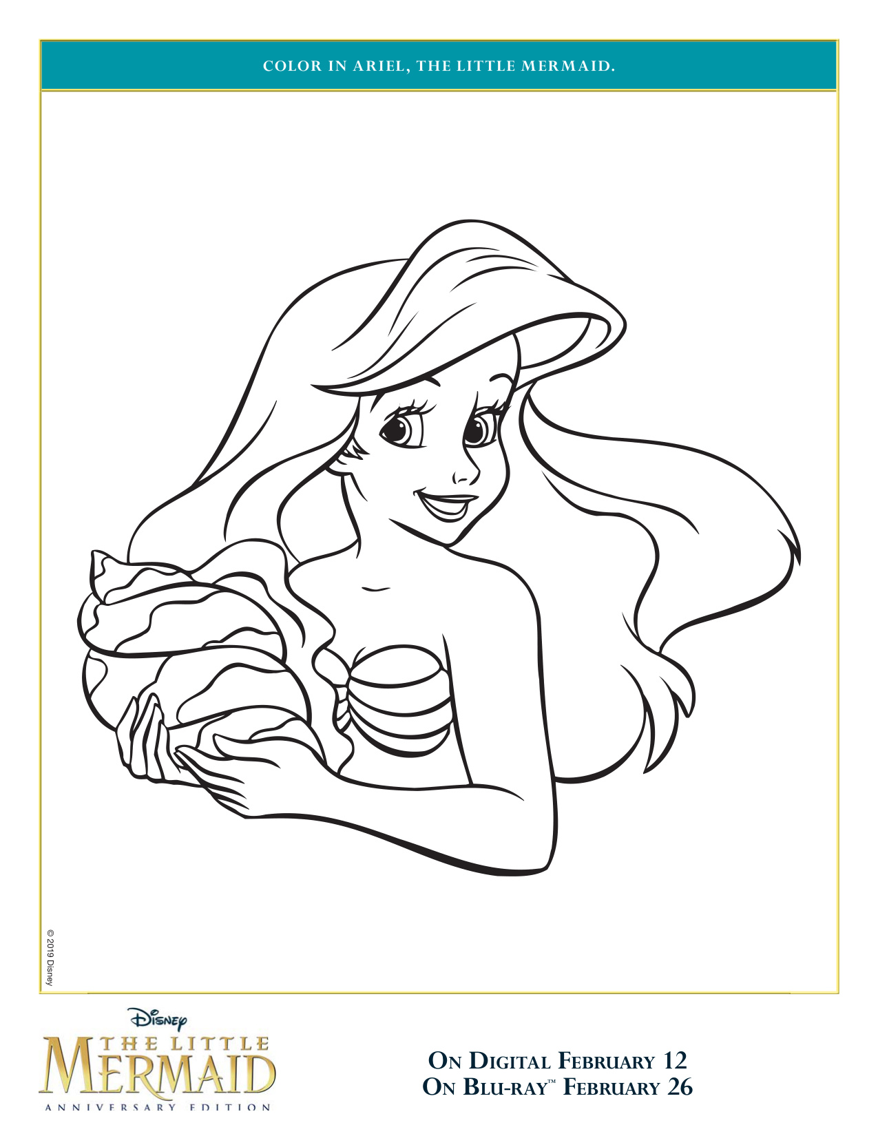 Ariel Coloring Pages coloring page preview