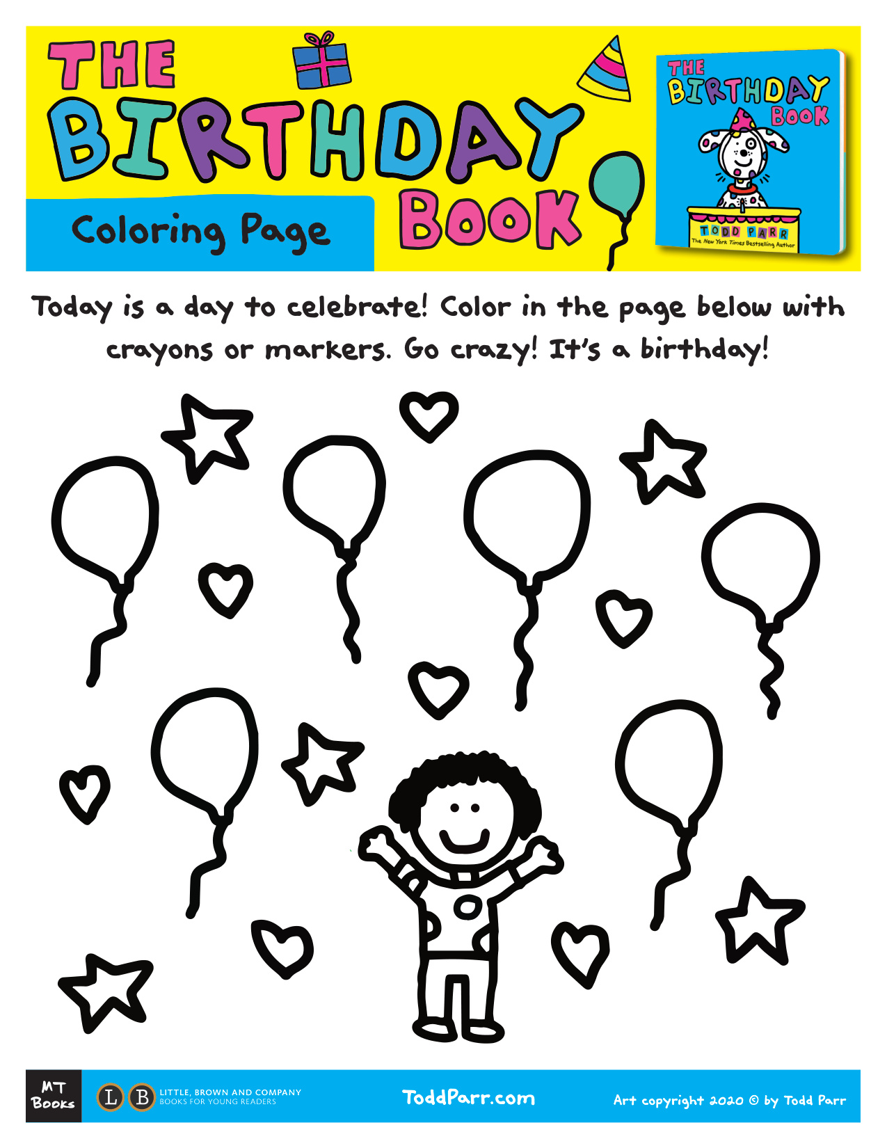 Birthday Boy Coloring Pages coloring page preview