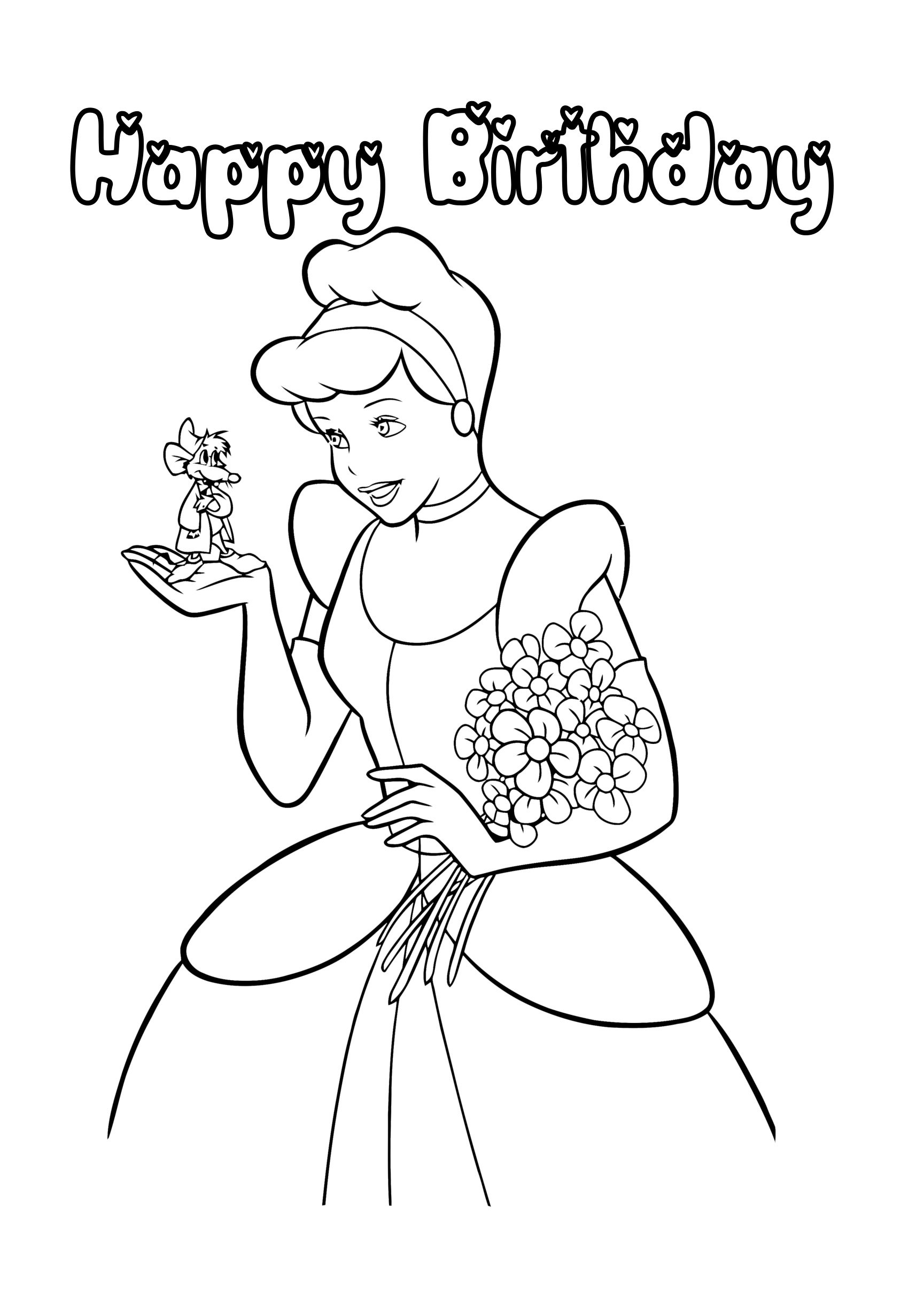 Birthday Card Colouring coloring page preview