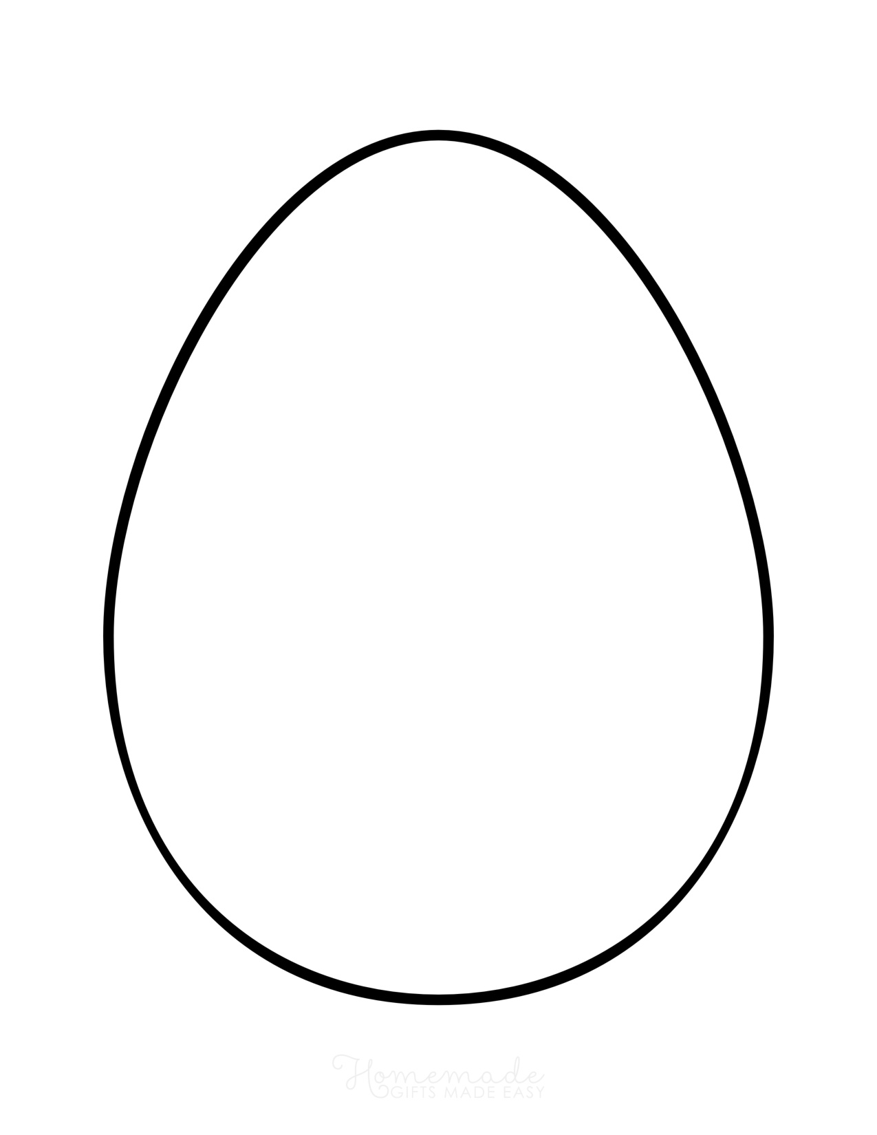 Blank Egg Coloring Page coloring page preview