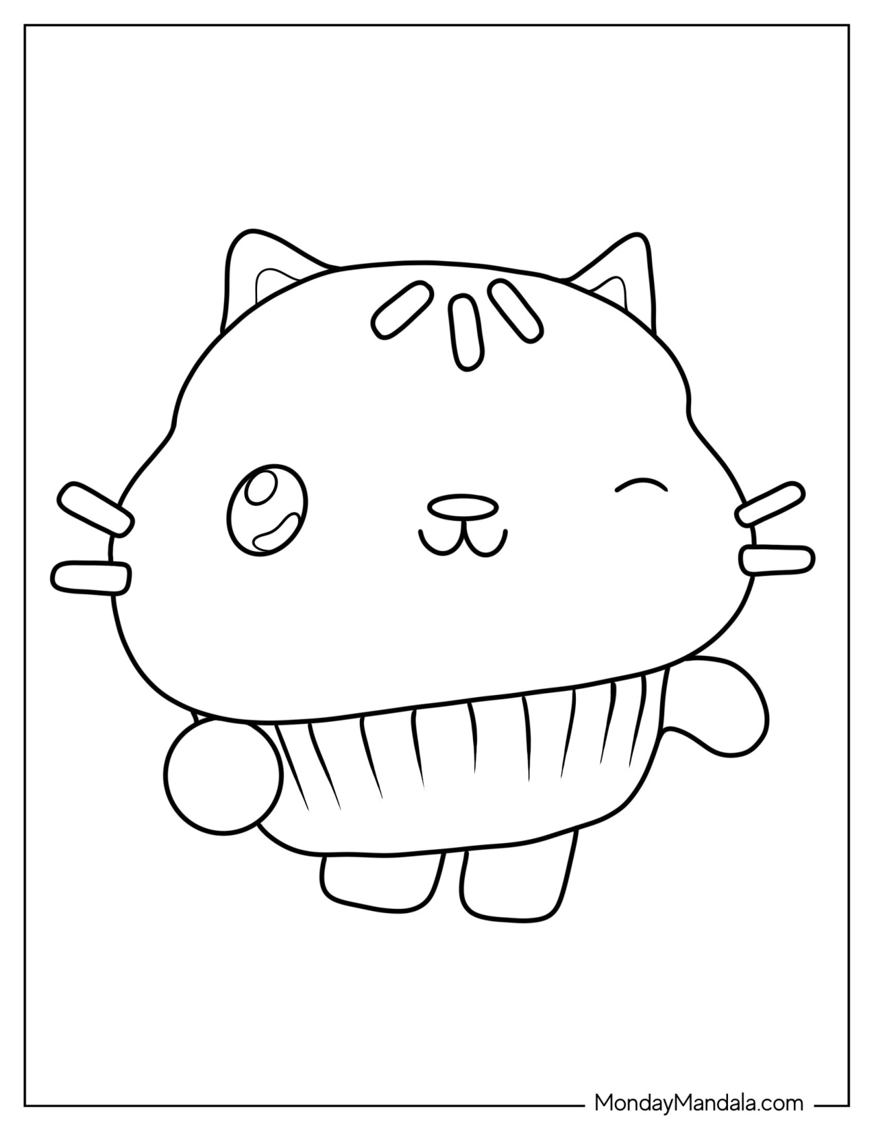 Cakey Coloring Page coloring page preview