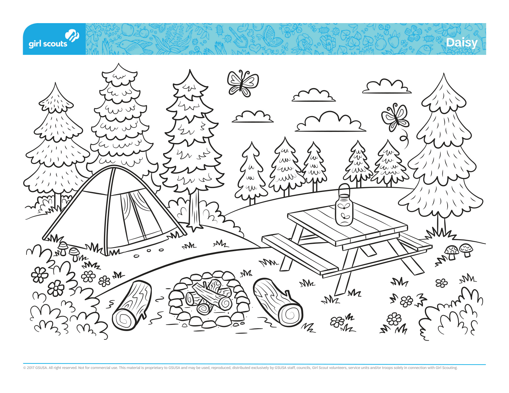 Camp Coloring Page coloring page preview