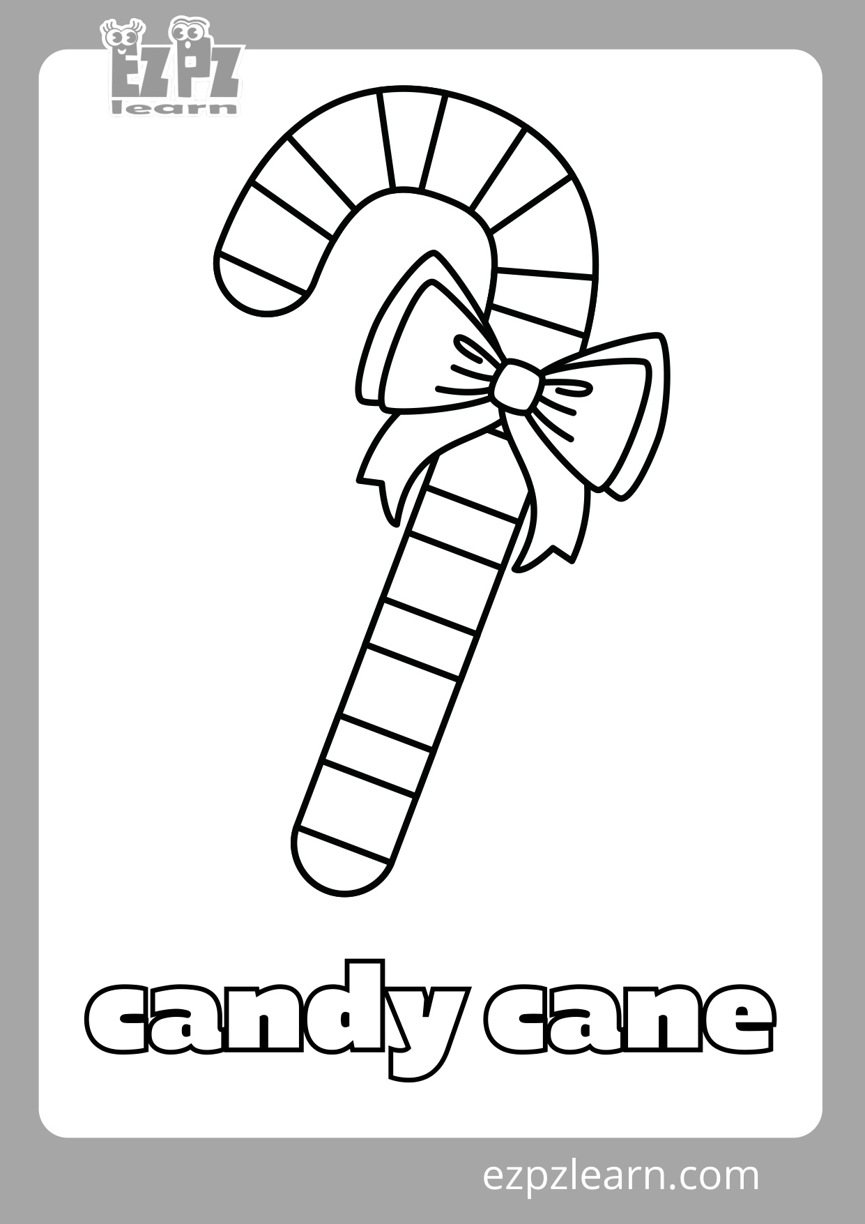Candy Cane Coloring Sheets coloring page preview