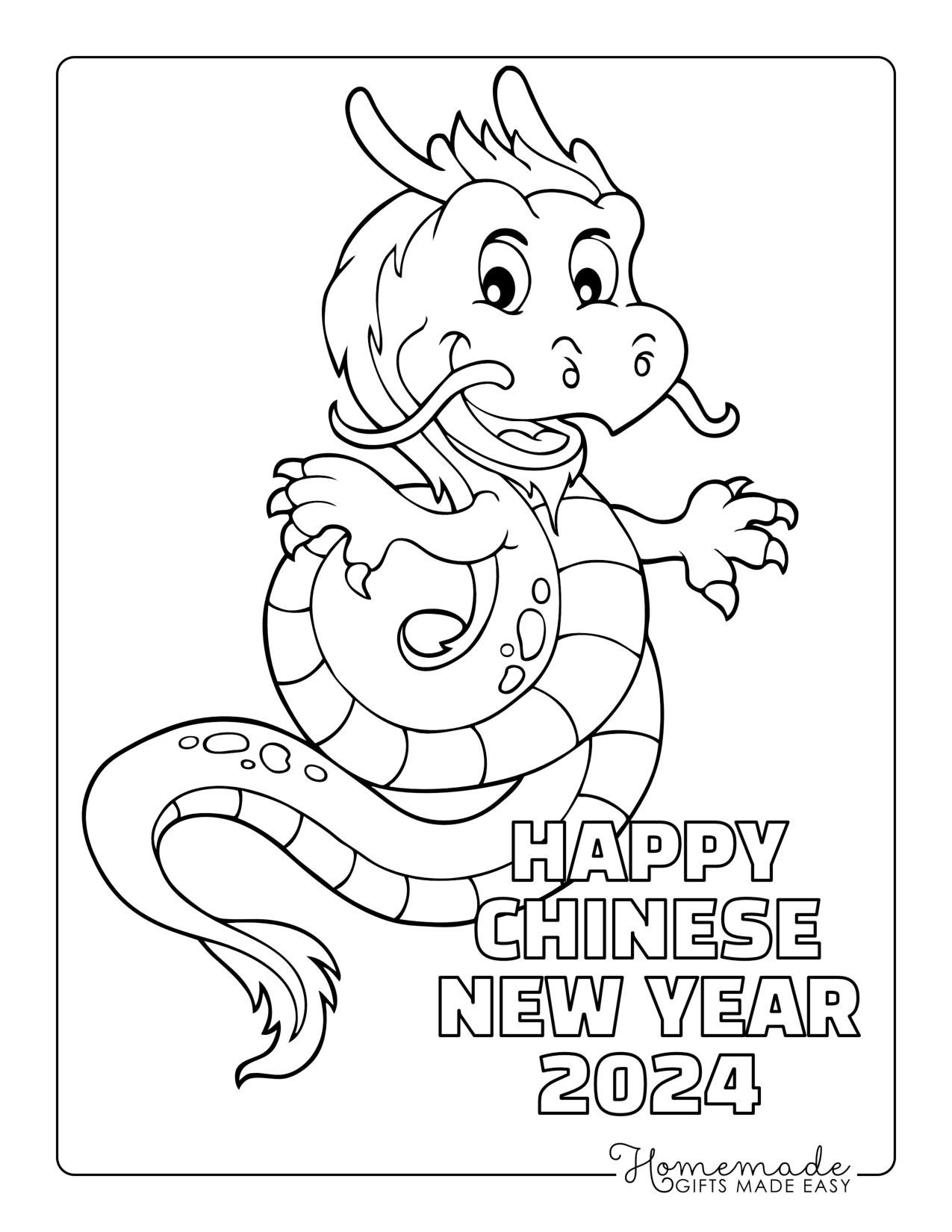 Chinese Dragon Coloring coloring page preview