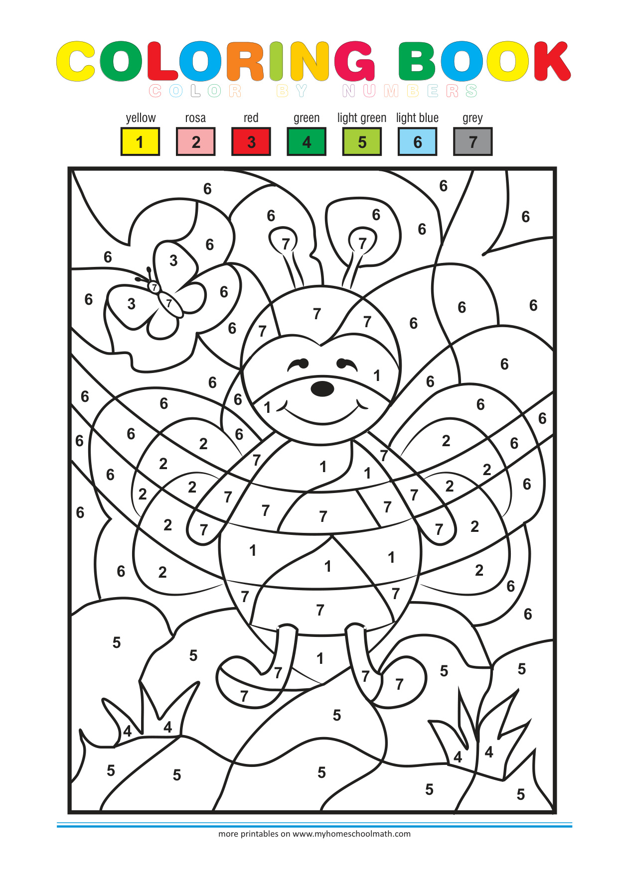 Color By Numbers Kids coloring page preview