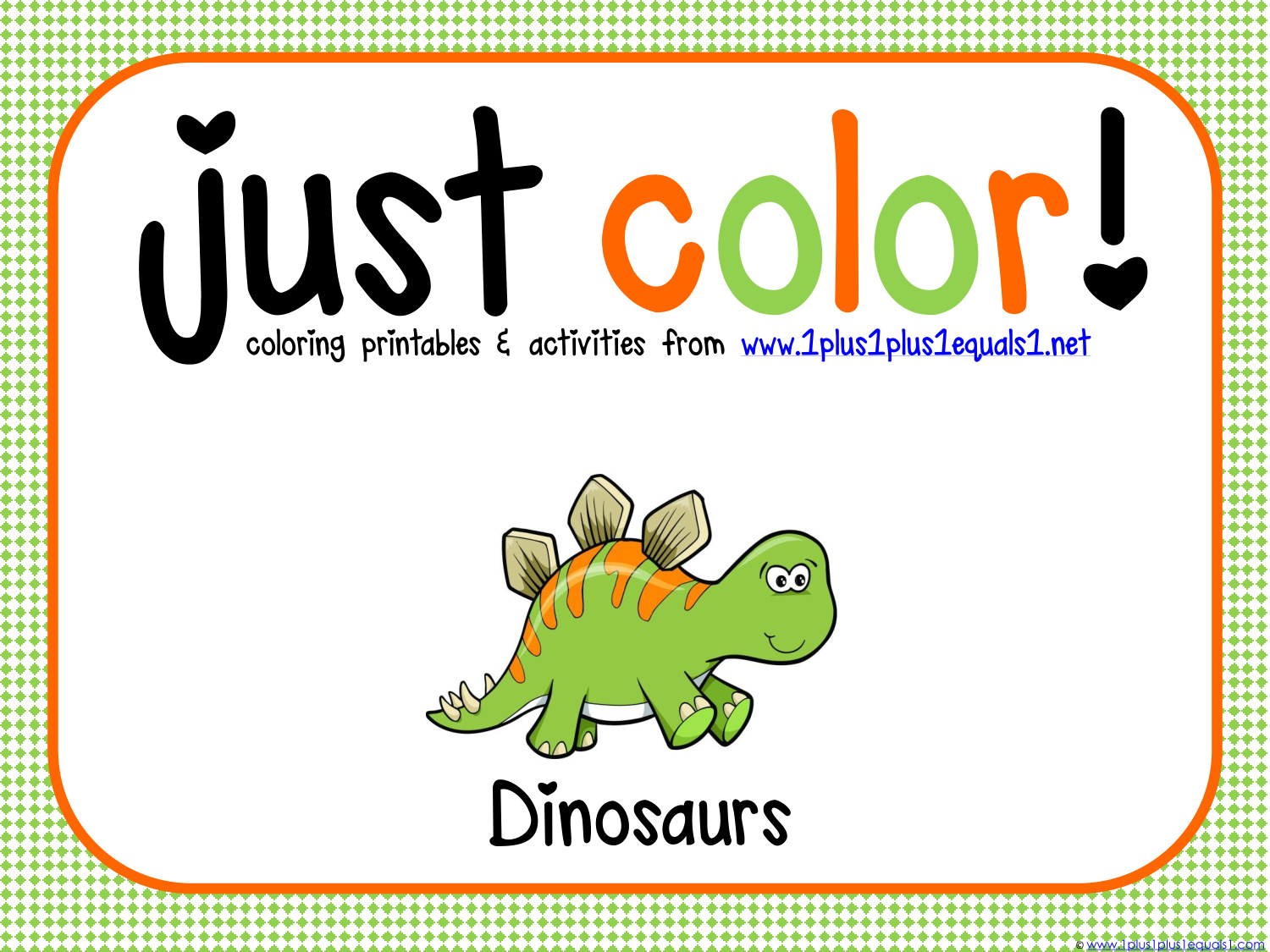 Colored Dinosaurs coloring page preview