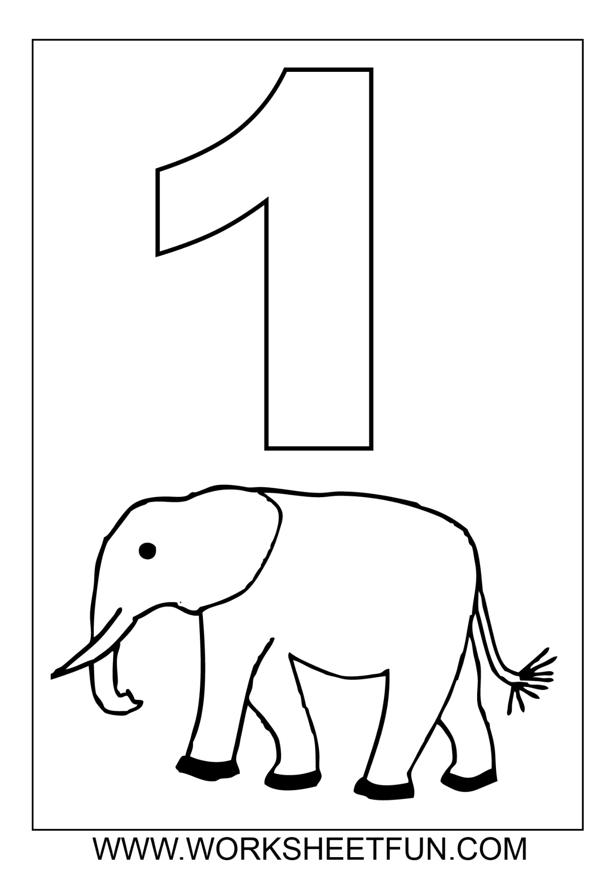 Coloring Number 1 coloring page preview