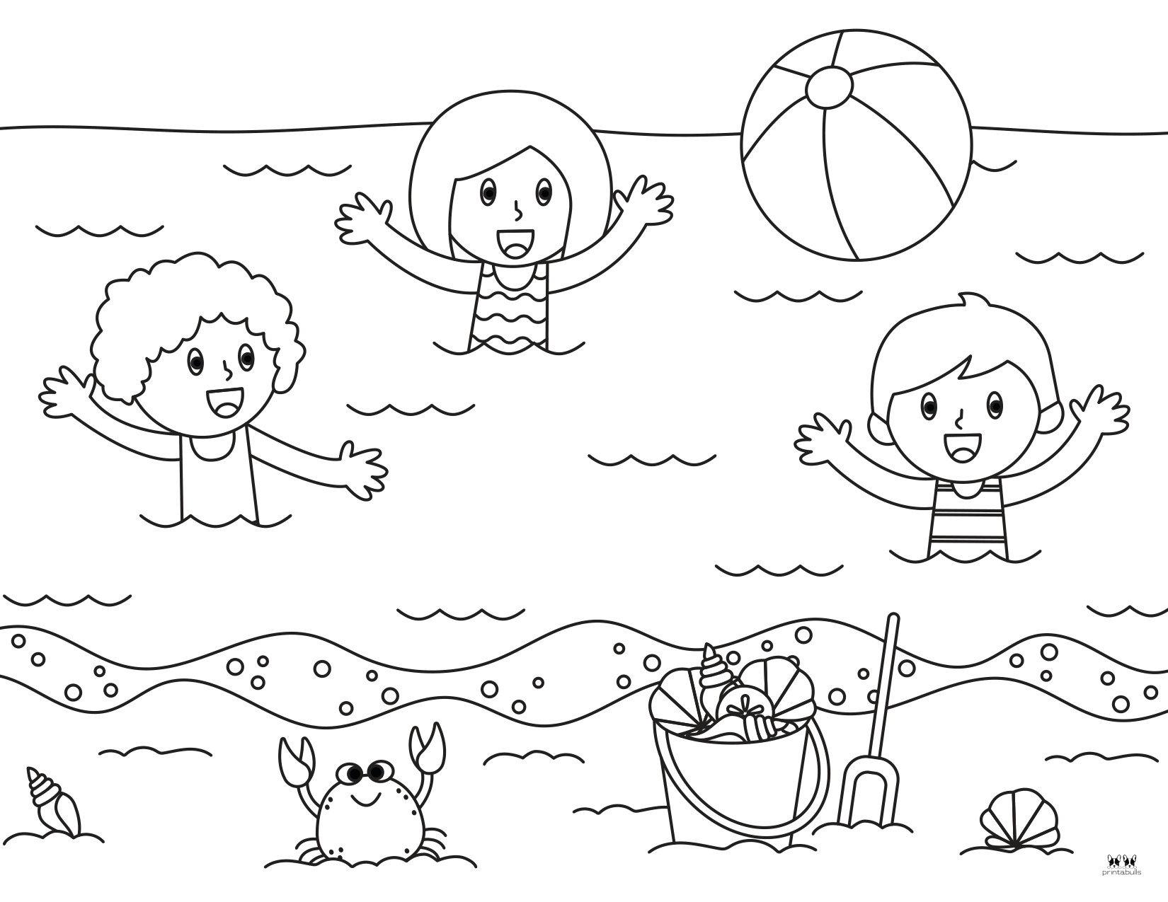 Coloring Pages Printable Beach coloring page preview