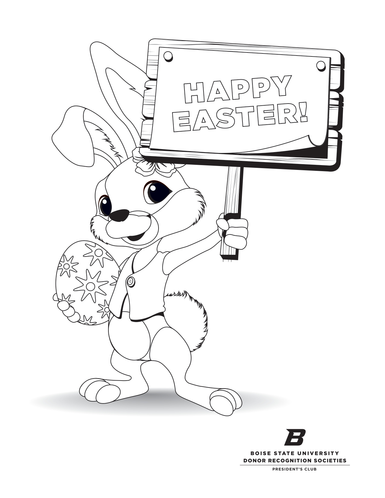 Colouring In Easter Bunny coloring page preview