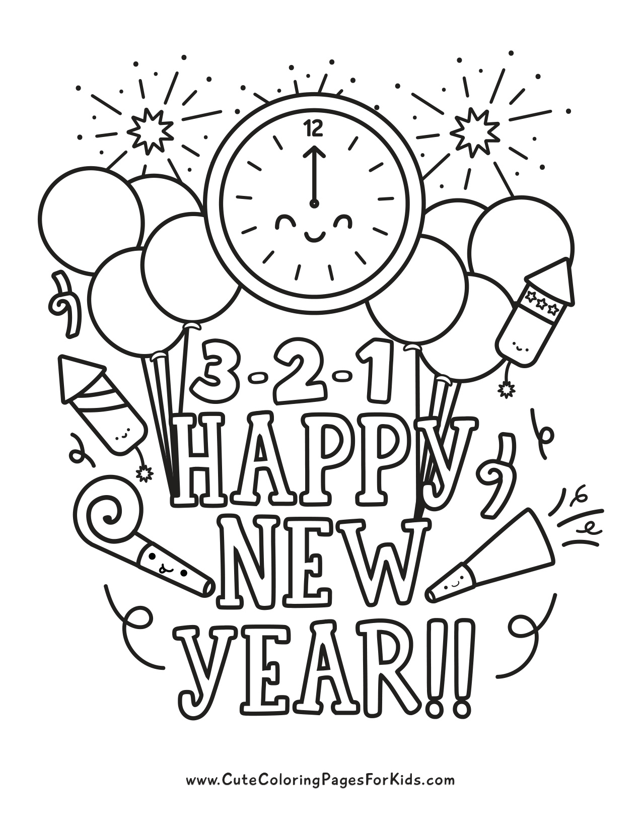 Cute Coloring Page coloring page preview