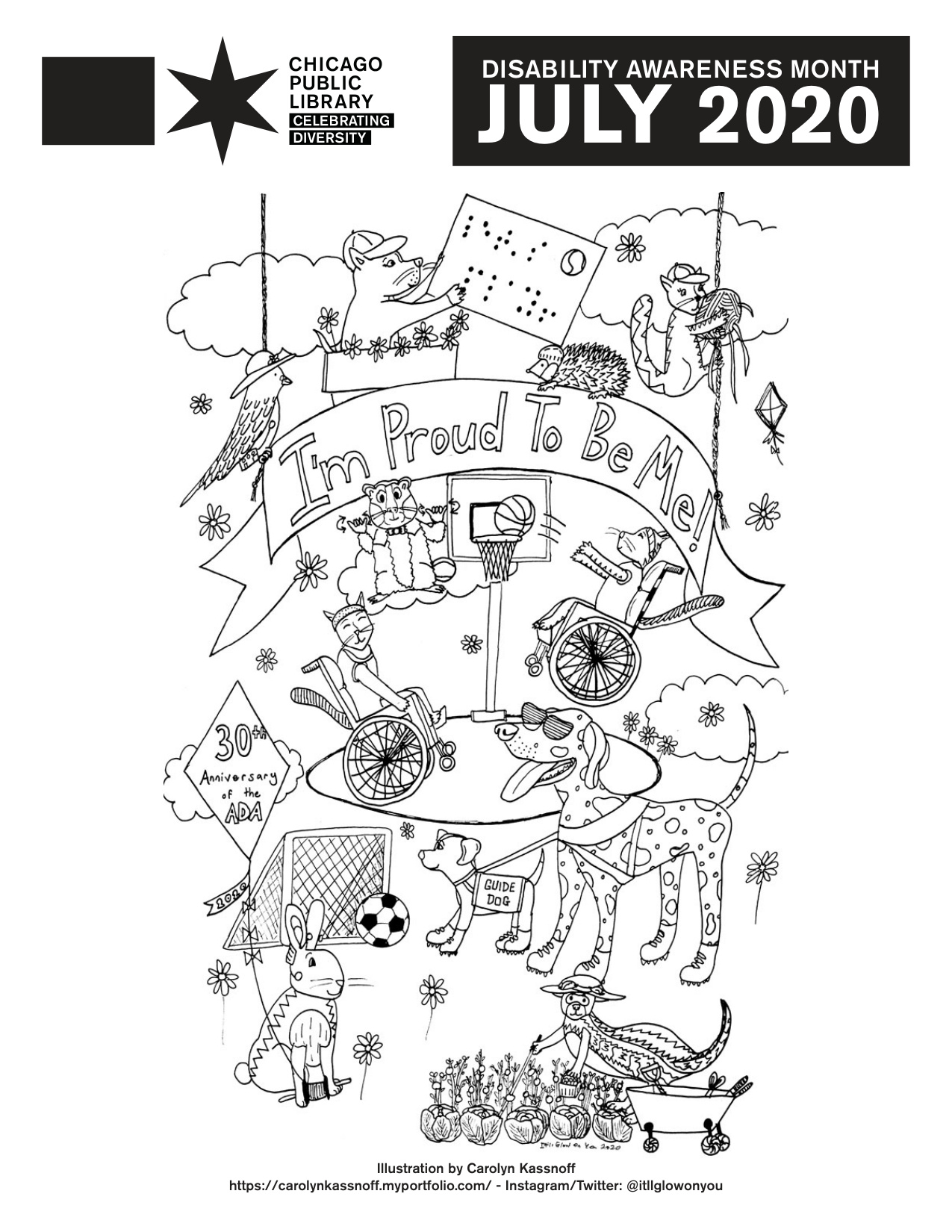 Disability Awareness Inclusion Coloring Pages coloring page preview
