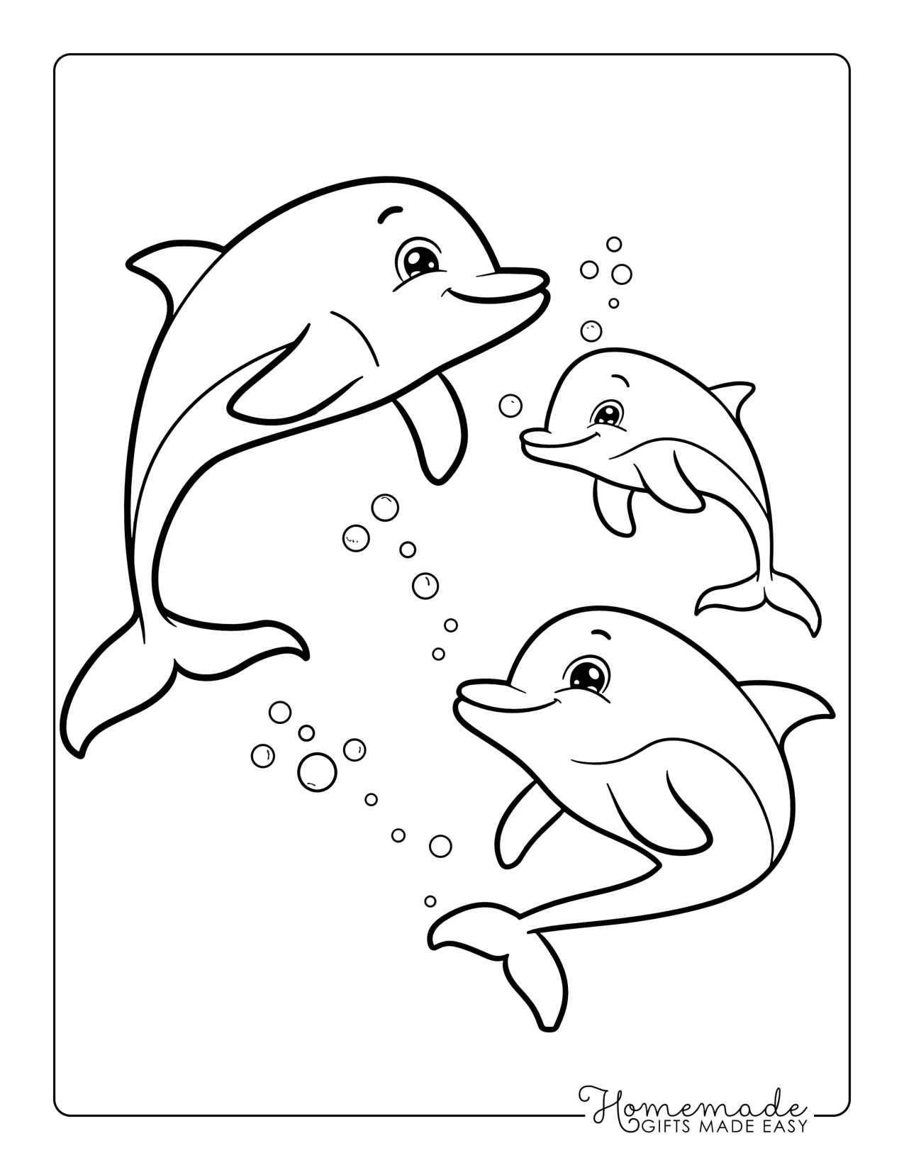 Dolphin Coloring Pages coloring page preview