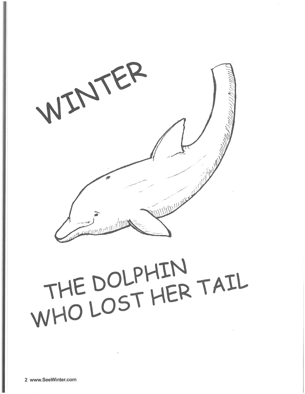 Dolphin Colouring Page coloring page preview