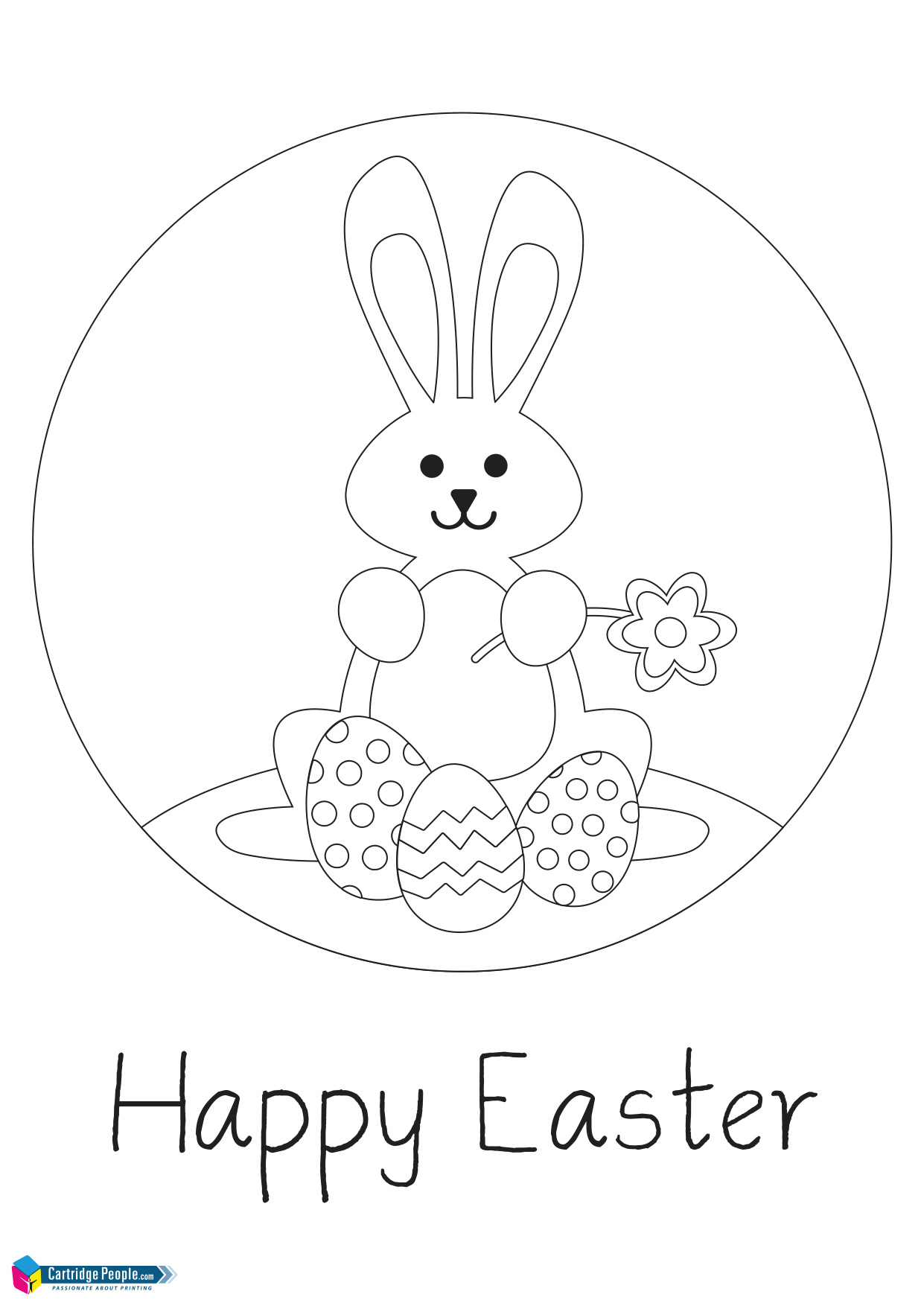 Easter Bunny Colour coloring page preview