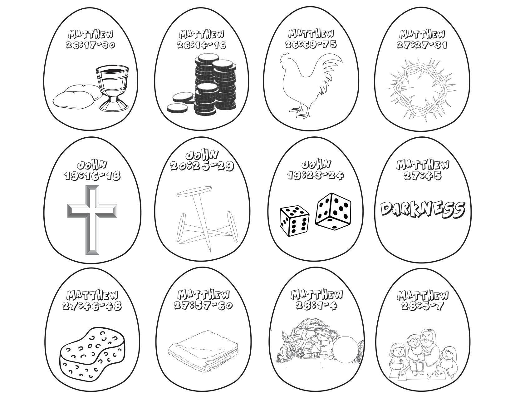 Easter Coloring Sheets coloring page preview