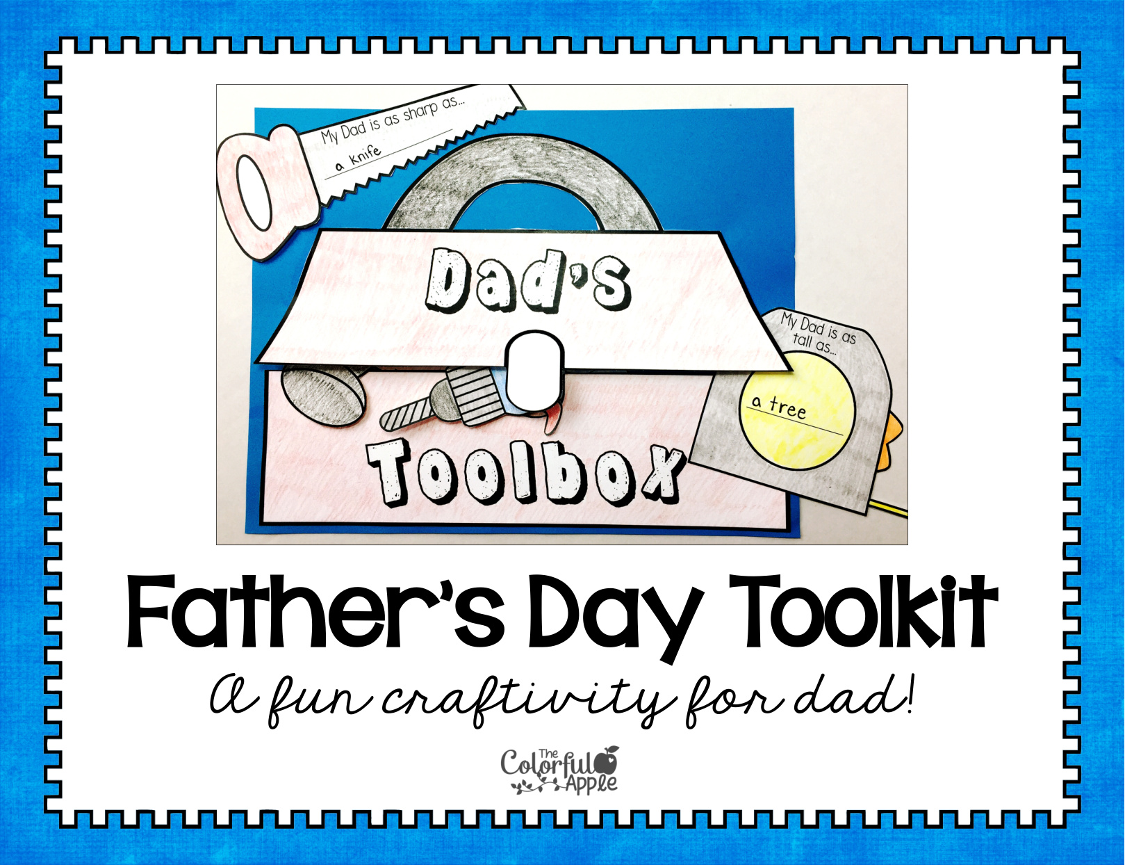 Fathers Day Tool Box Craft coloring page preview