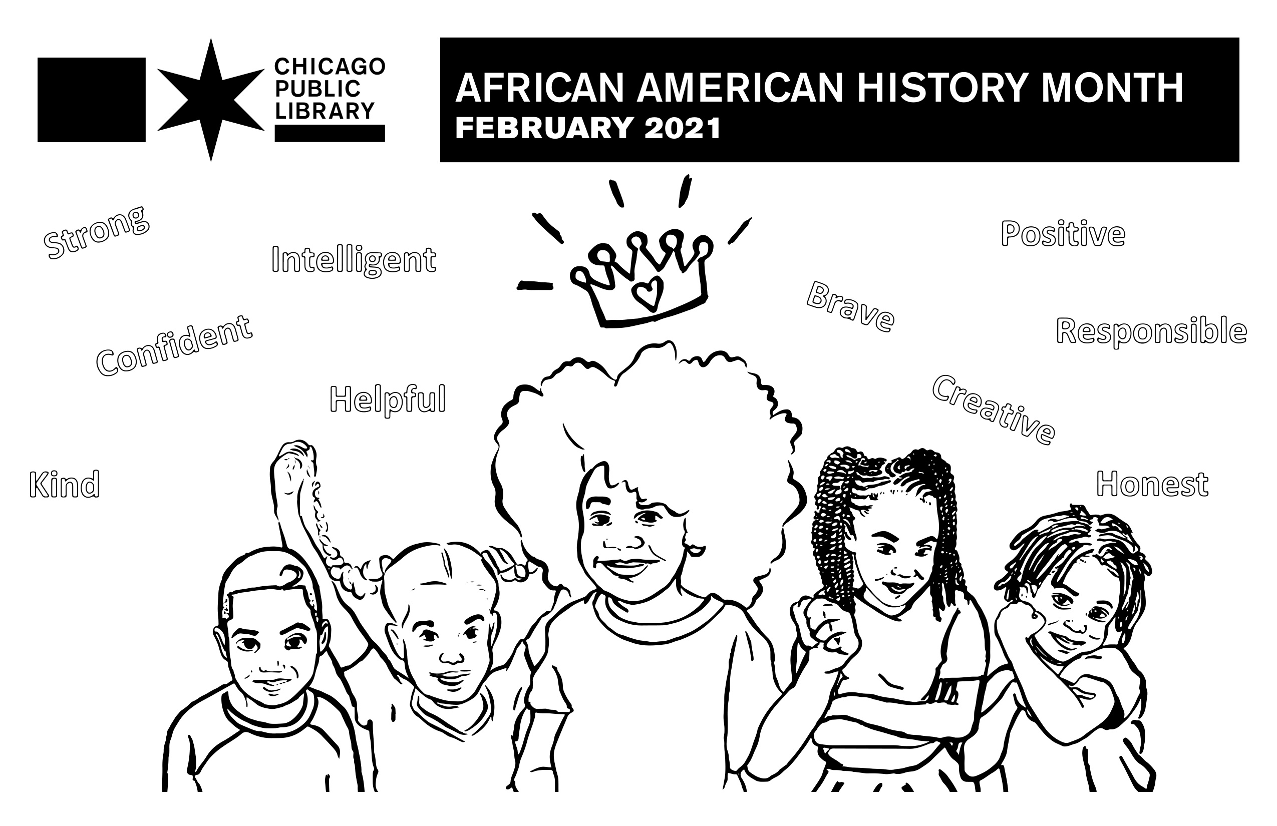 February Black History Month Coloring Pages coloring page preview