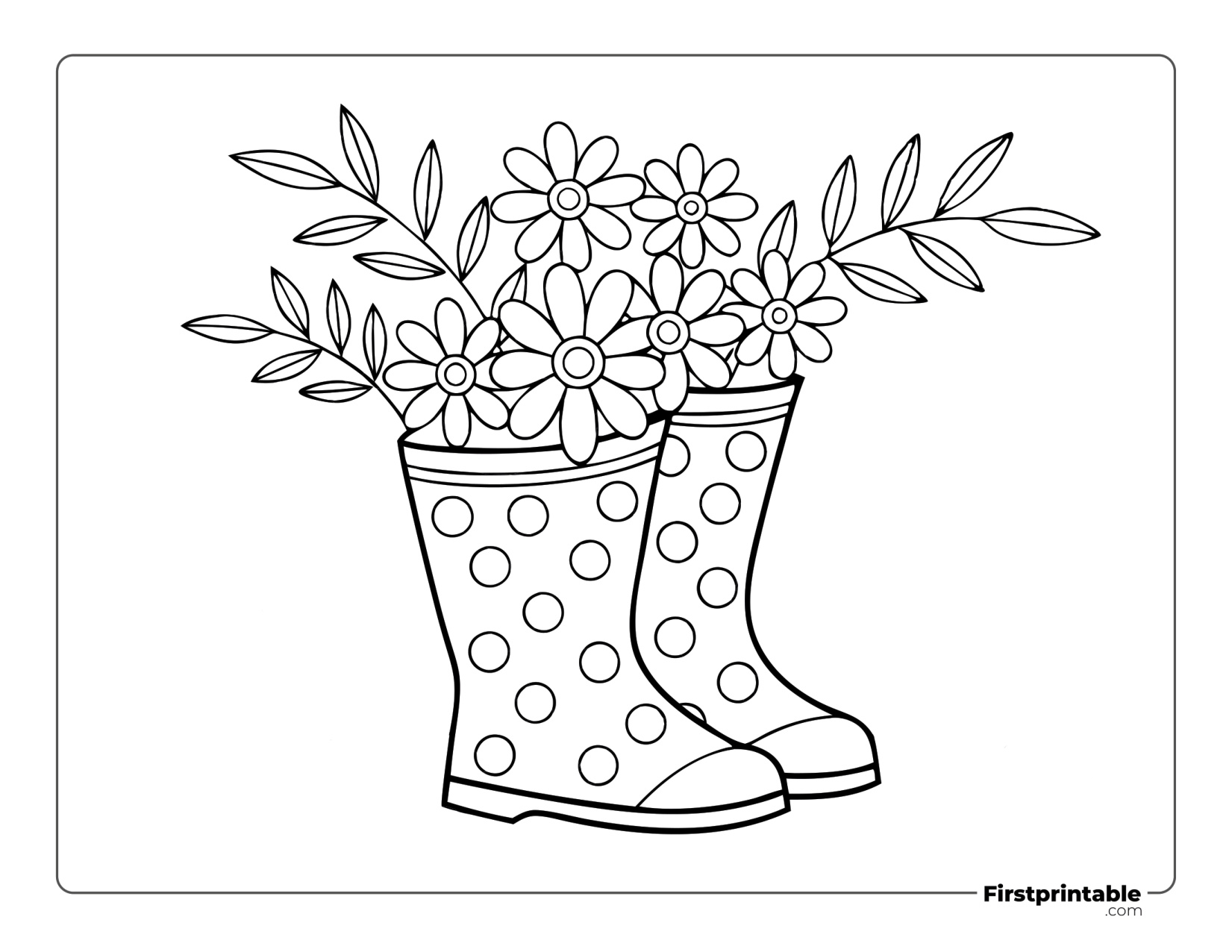 Flower Color Pages Printable coloring page preview