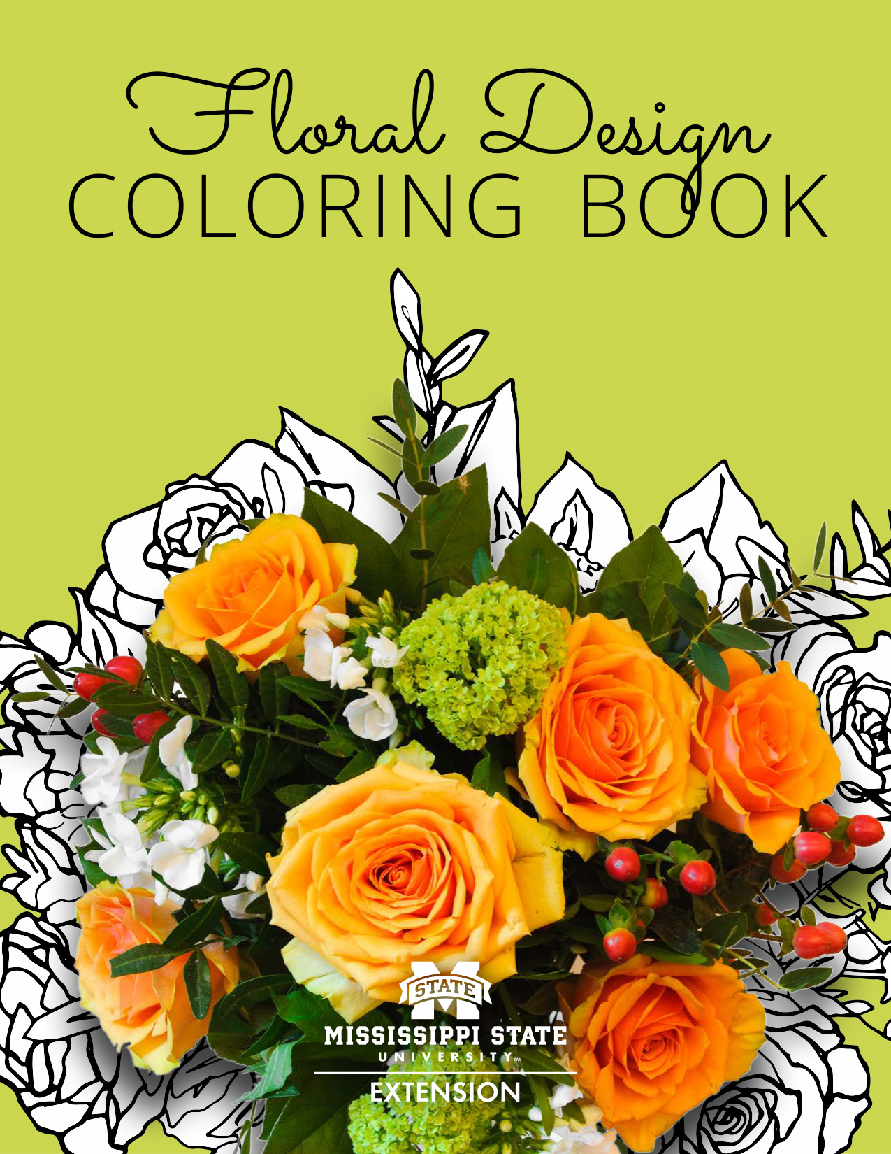 Flower Coloring Books For Adults coloring page preview