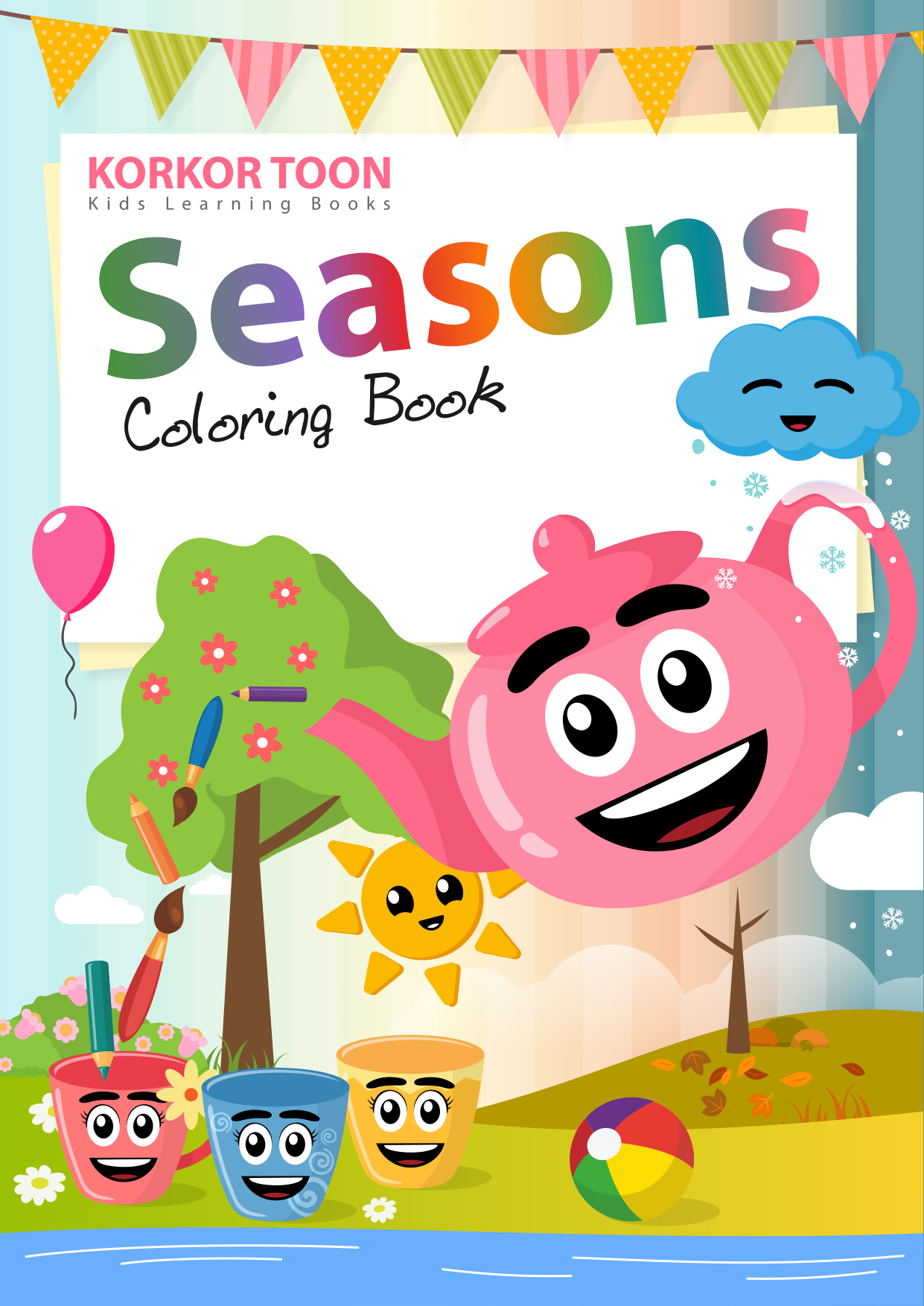 Four Seasons Coloring Page Pdf coloring page preview