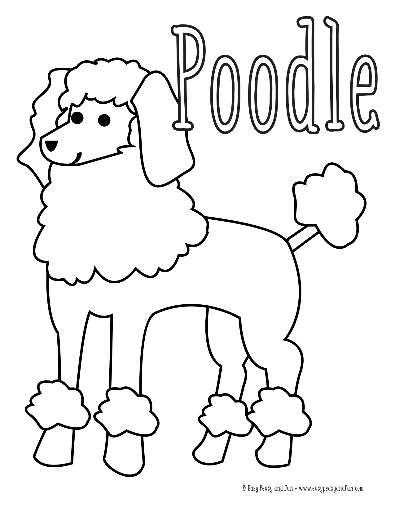 Free Dog Coloring Pages coloring page preview