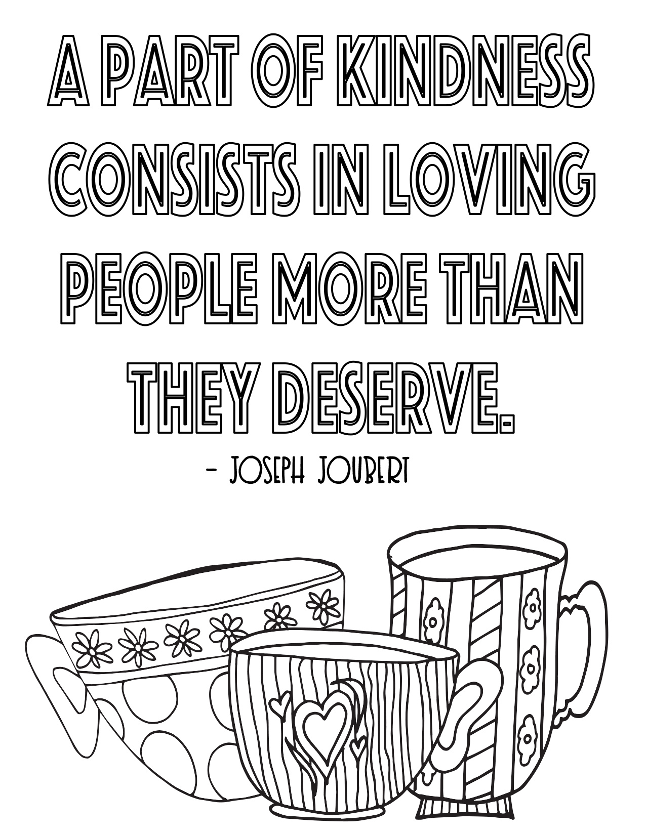 Free Printable Kindness Coloring Pages Printable coloring page preview