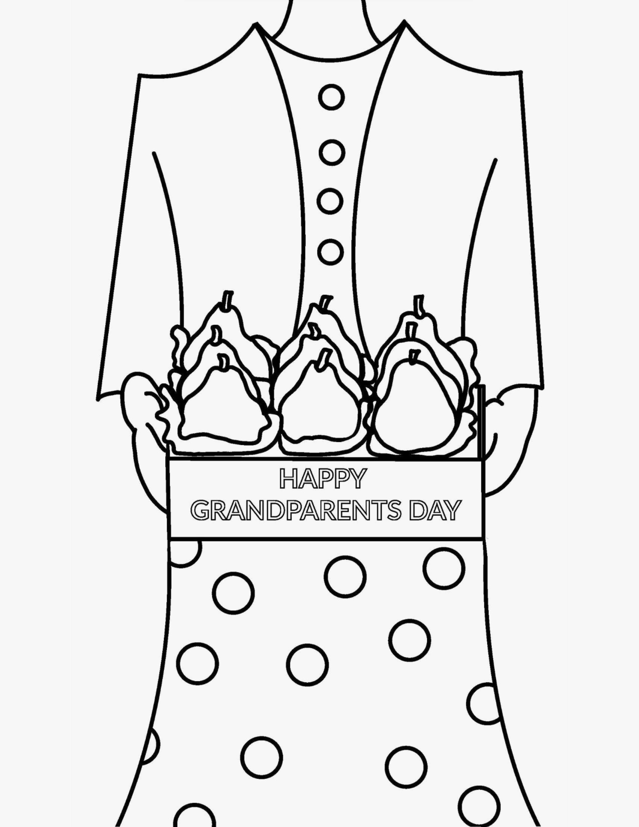 Grandparents Day Printable coloring page preview