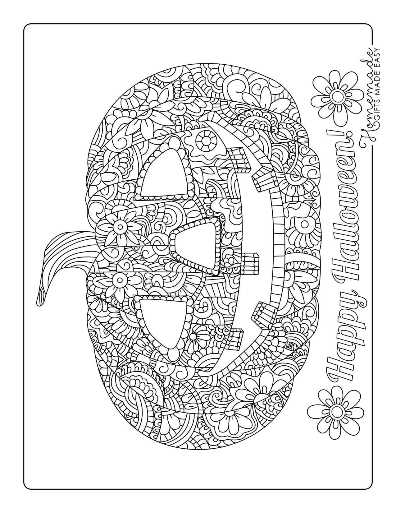 Halloween Coloring Pumpkin coloring page preview