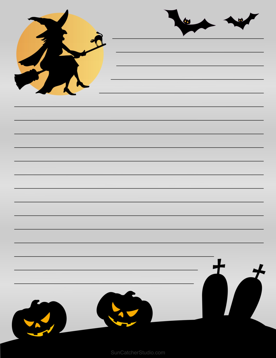 Halloween Witch Printable coloring page preview