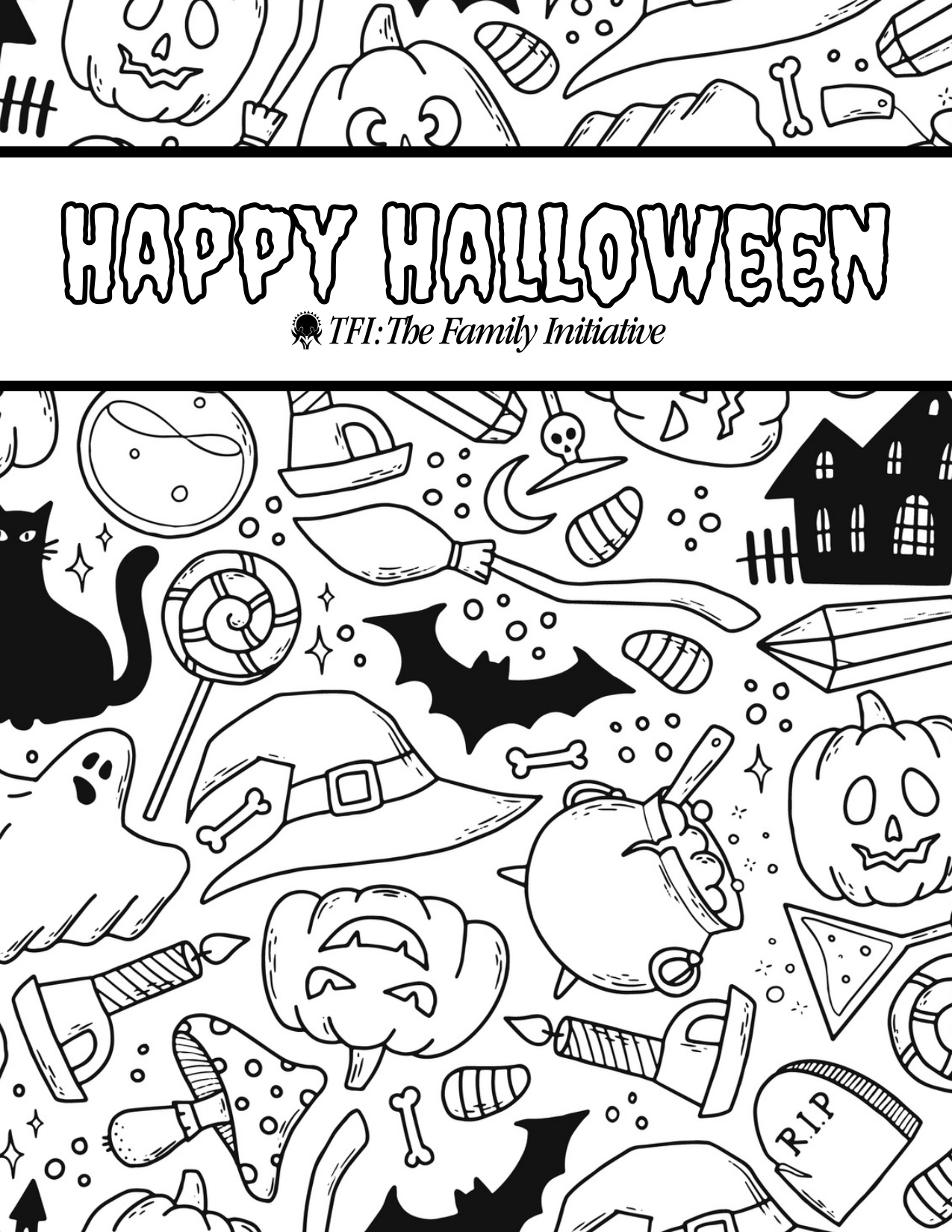 Happy Halloween Coloring coloring page preview