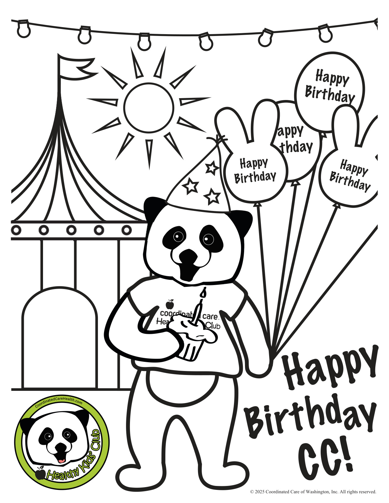 Happybirthday Coloring Page coloring page preview