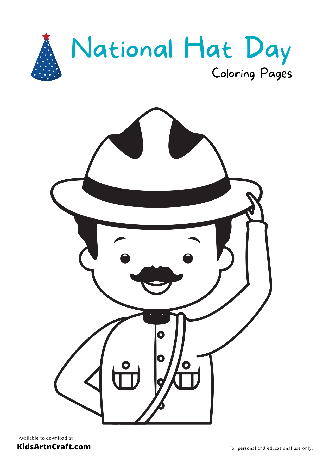 Hat Coloring Sheets coloring page preview