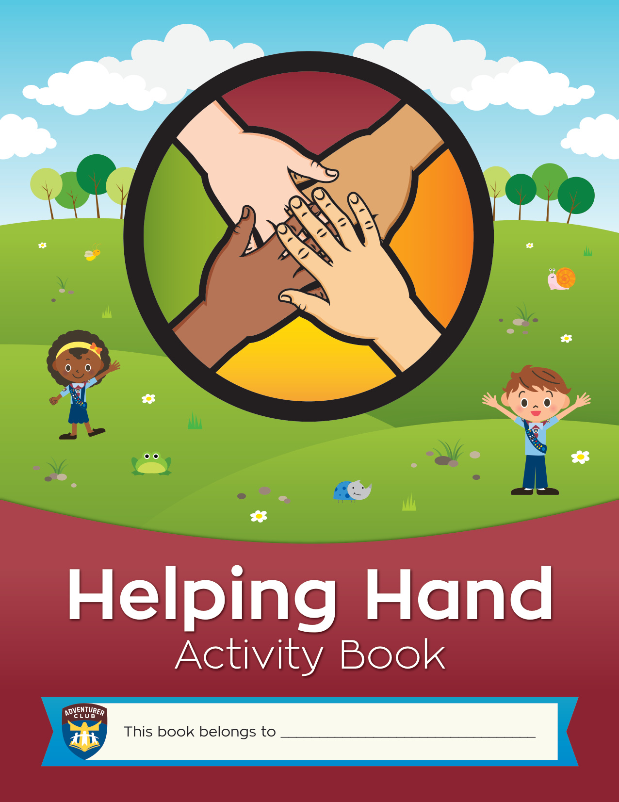 Helping Hands Activity coloring page preview
