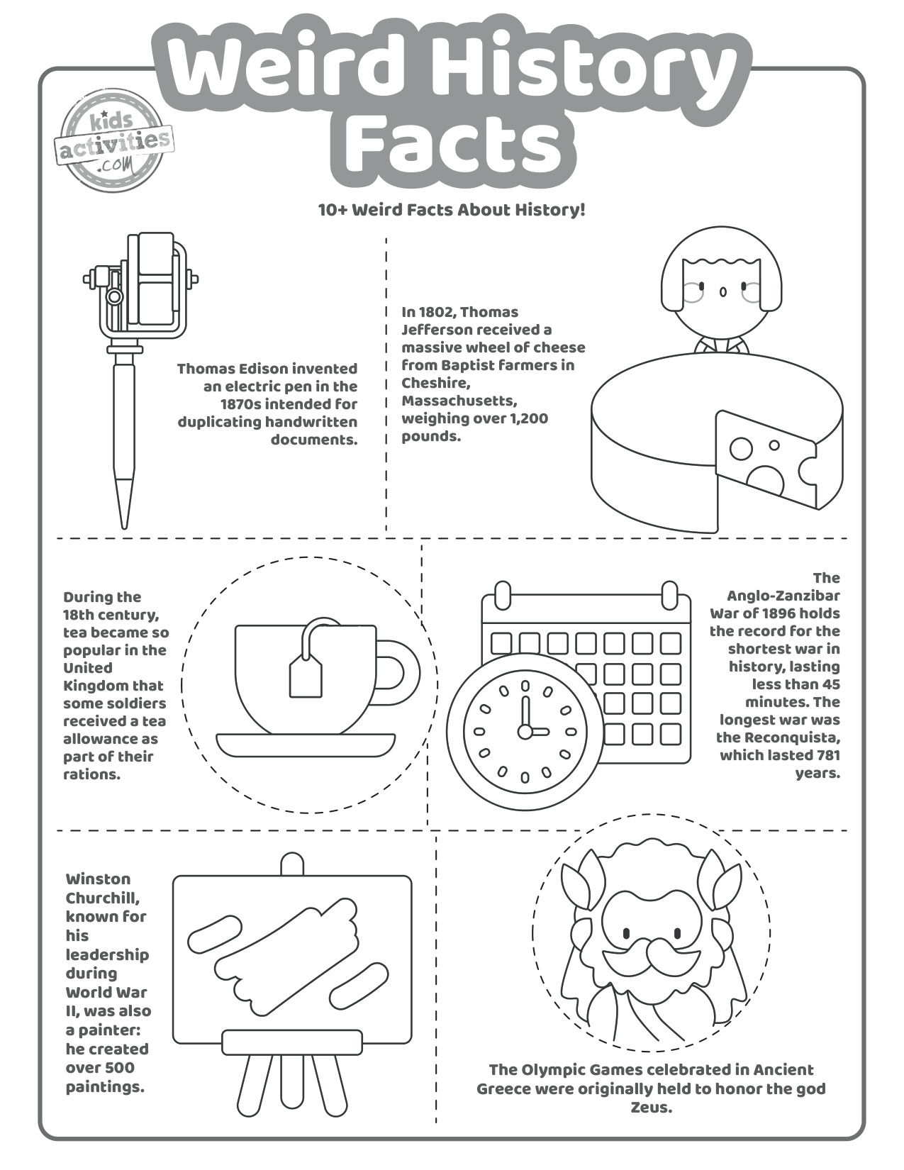History Colouring In coloring page preview