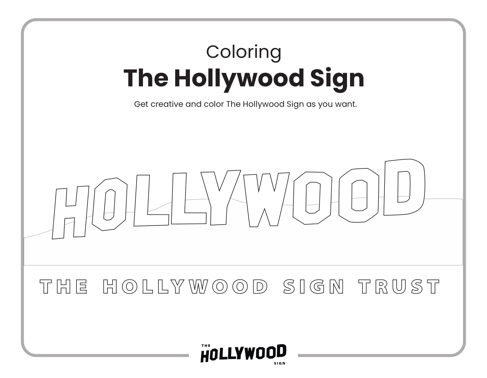 Hollywood Coloring Pages coloring page preview