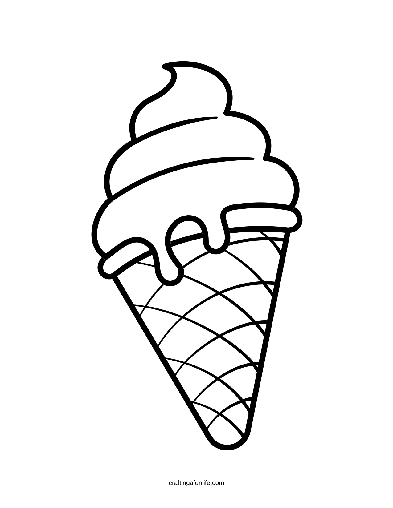 Ice Cream Coloring Pages Free coloring page preview