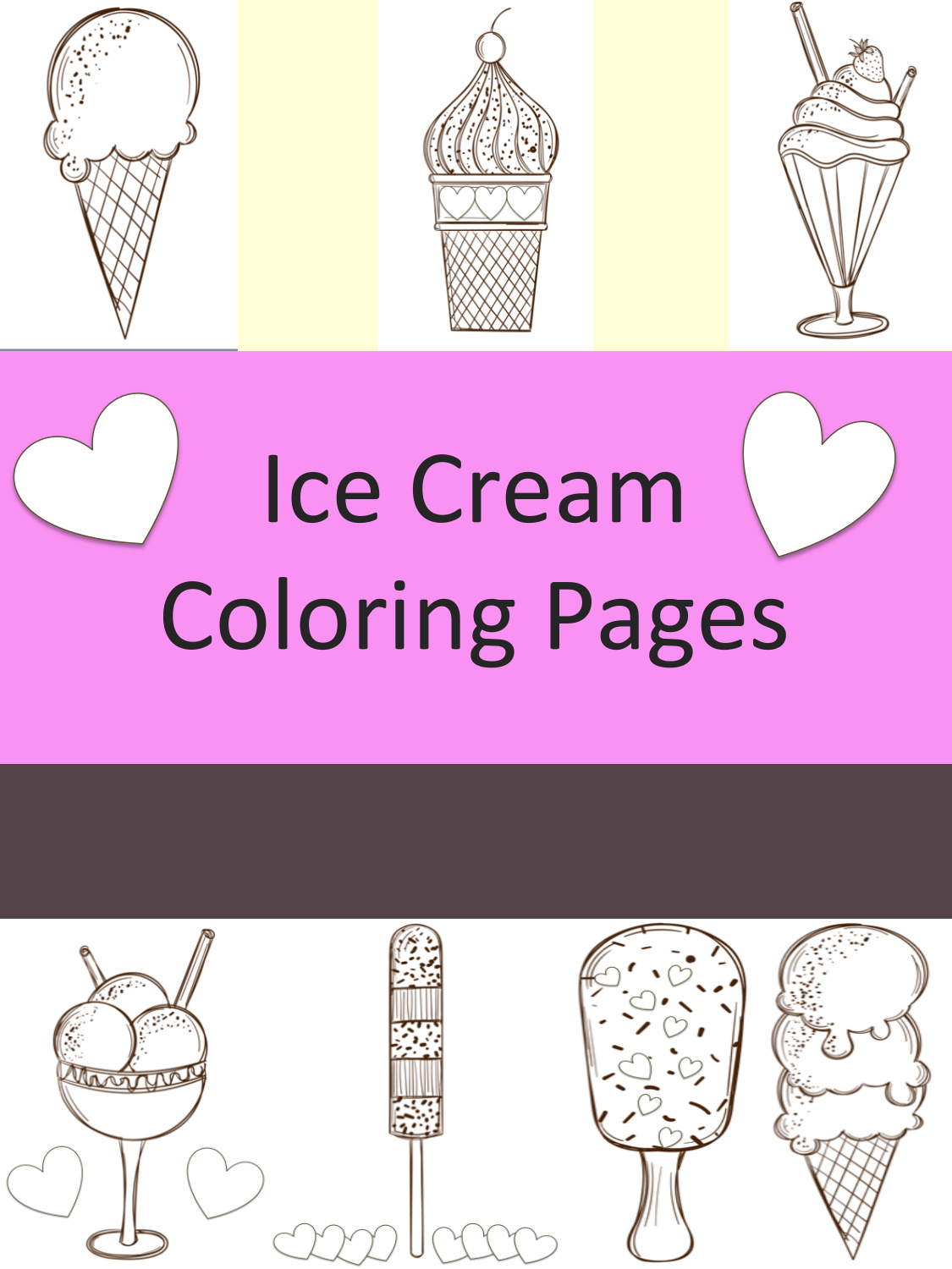 Ice Cream Coloring Sheets coloring page preview