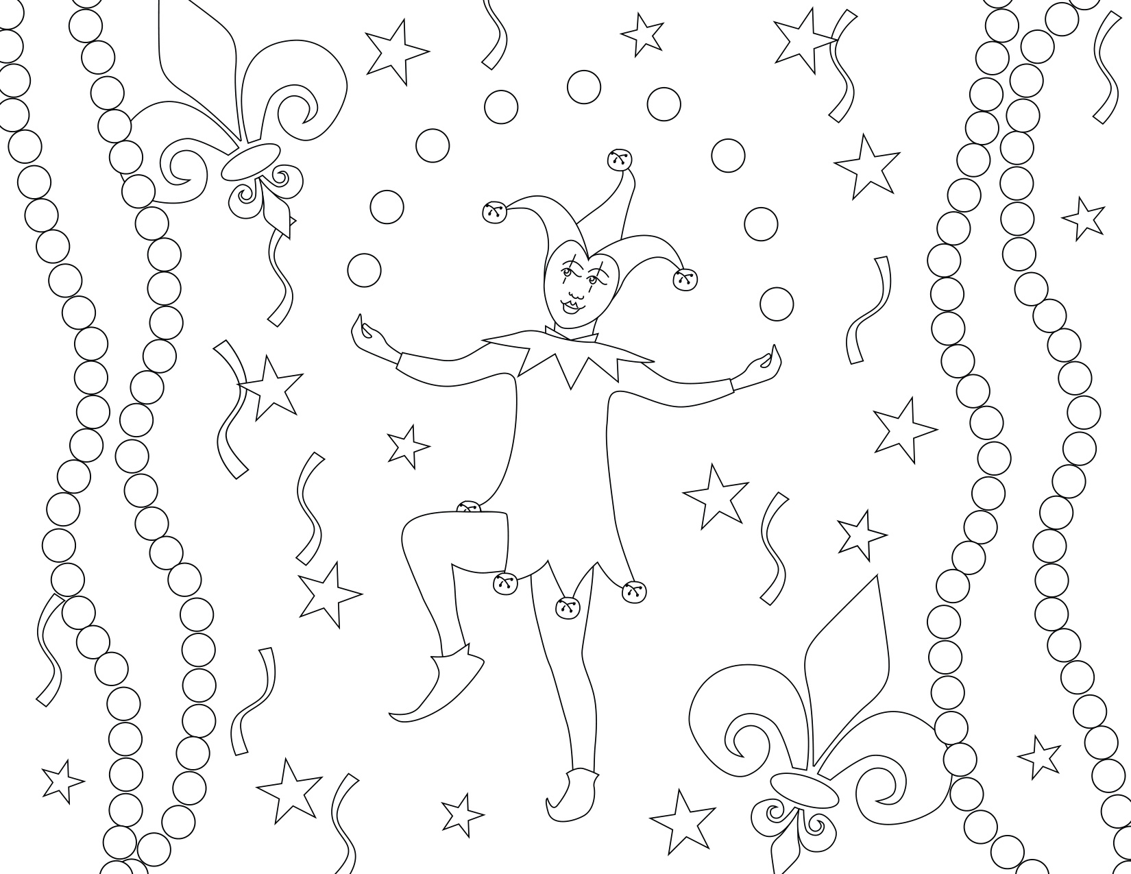 Jester Coloring Page coloring page preview