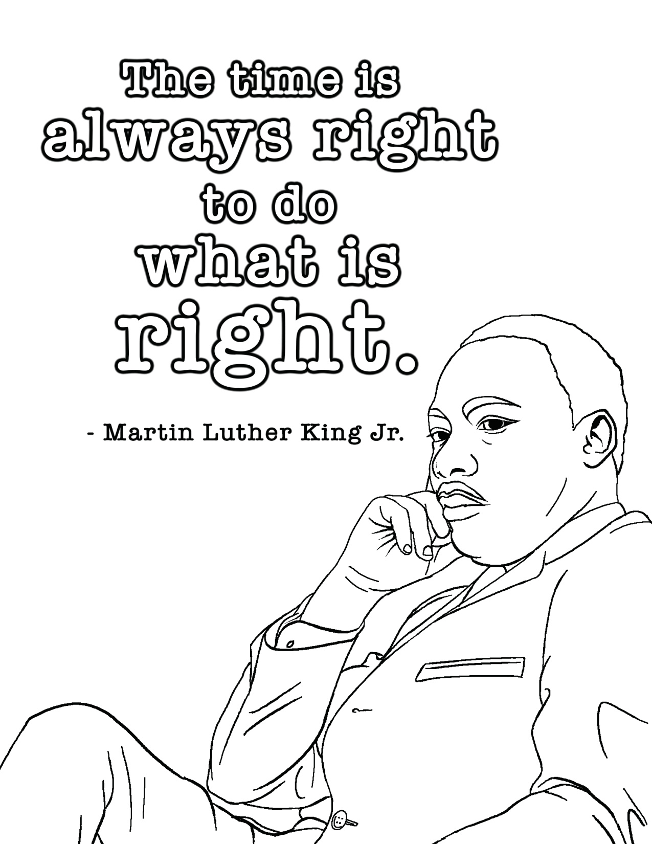 Martin Luther King Jr Day Coloring Pages coloring page preview