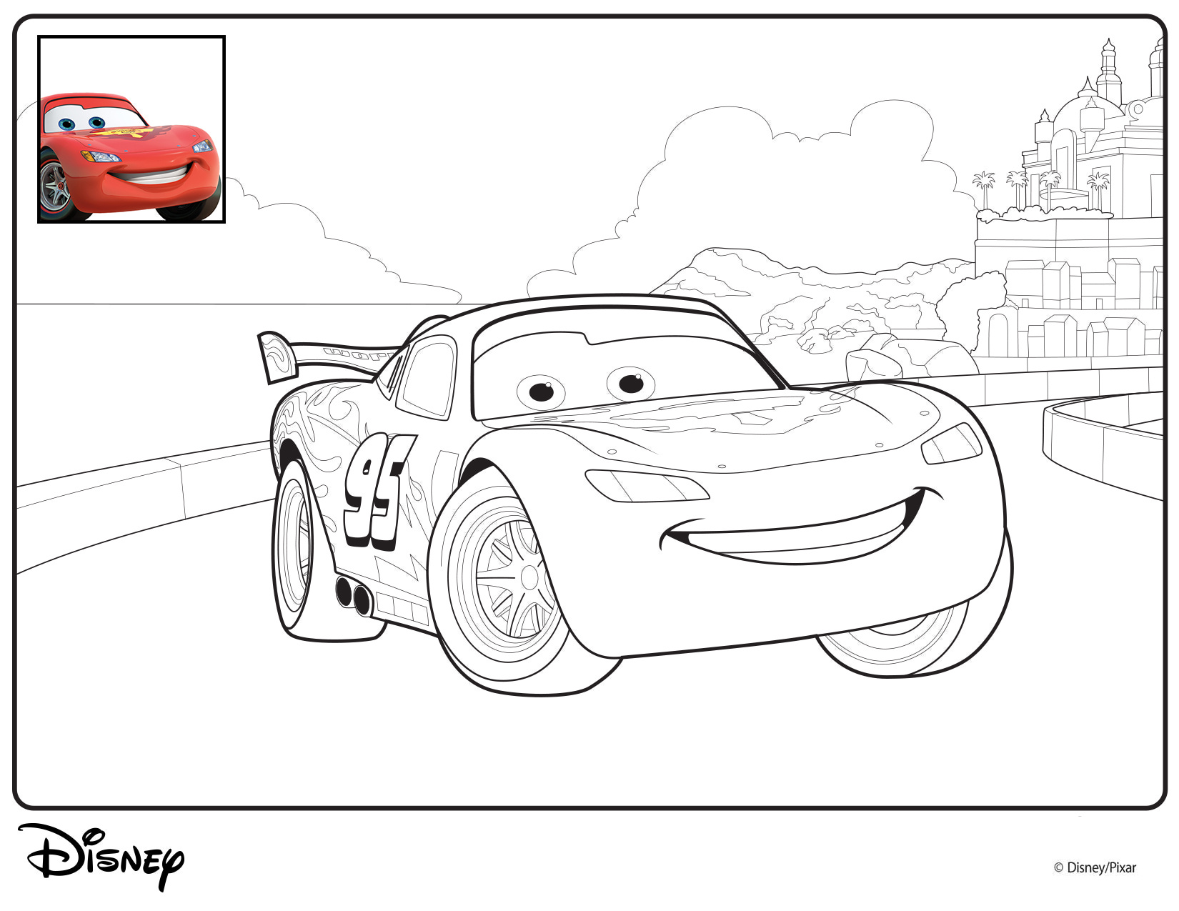 Mcqueen Coloring Pages coloring page preview