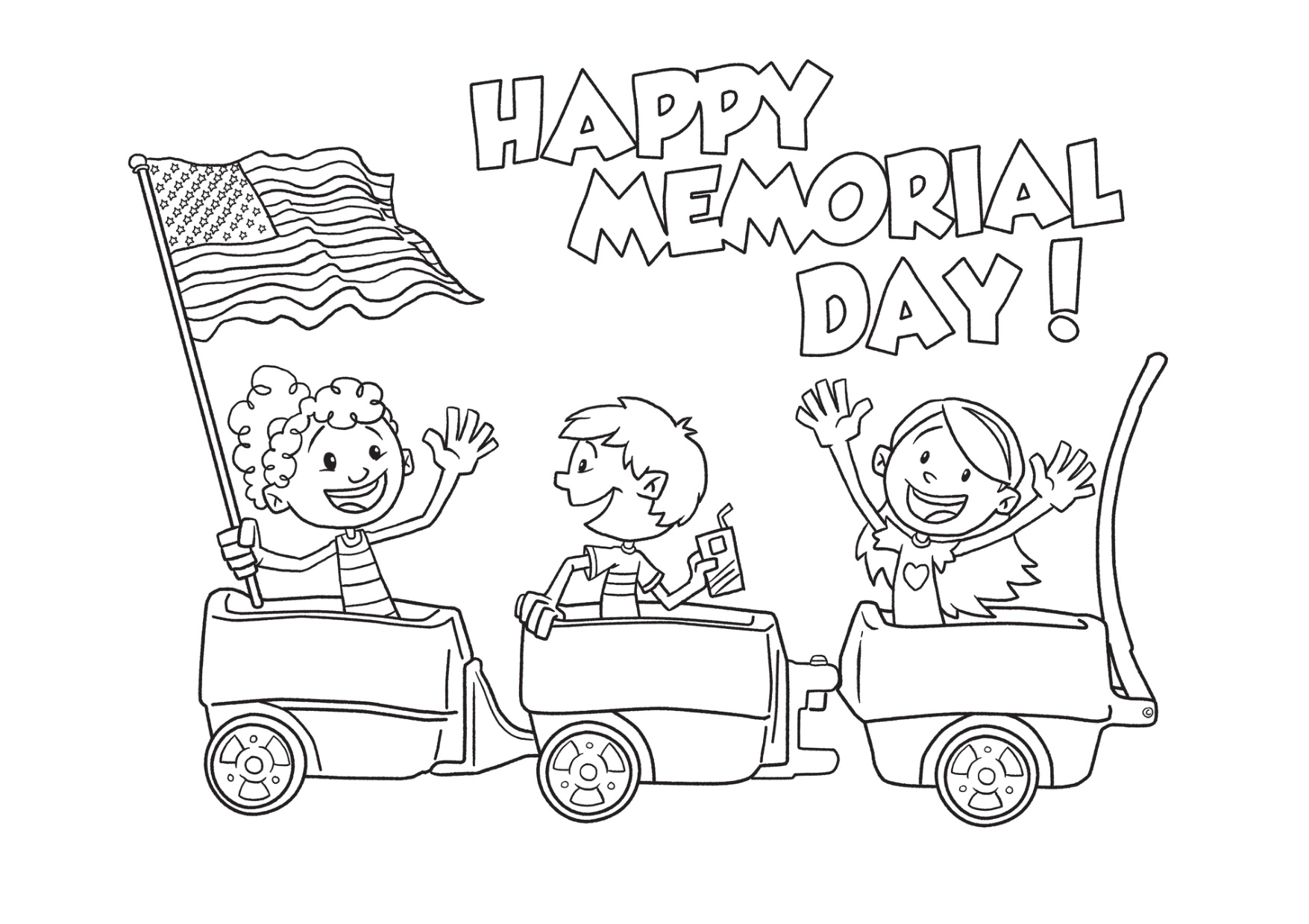 Memorial Day Coloring Pages Free coloring page preview