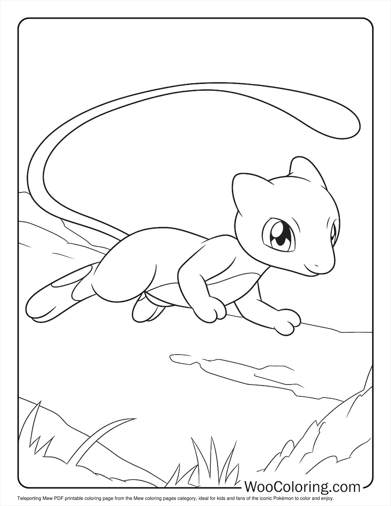 Mewtwo And Mew Coloring Pages coloring page preview