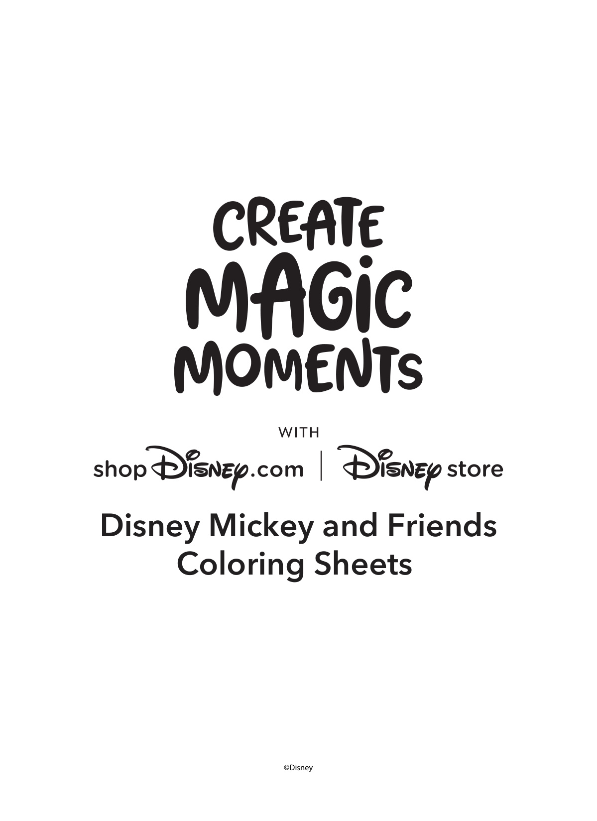 Mickey And Minnie Coloring Pages Printable coloring page preview
