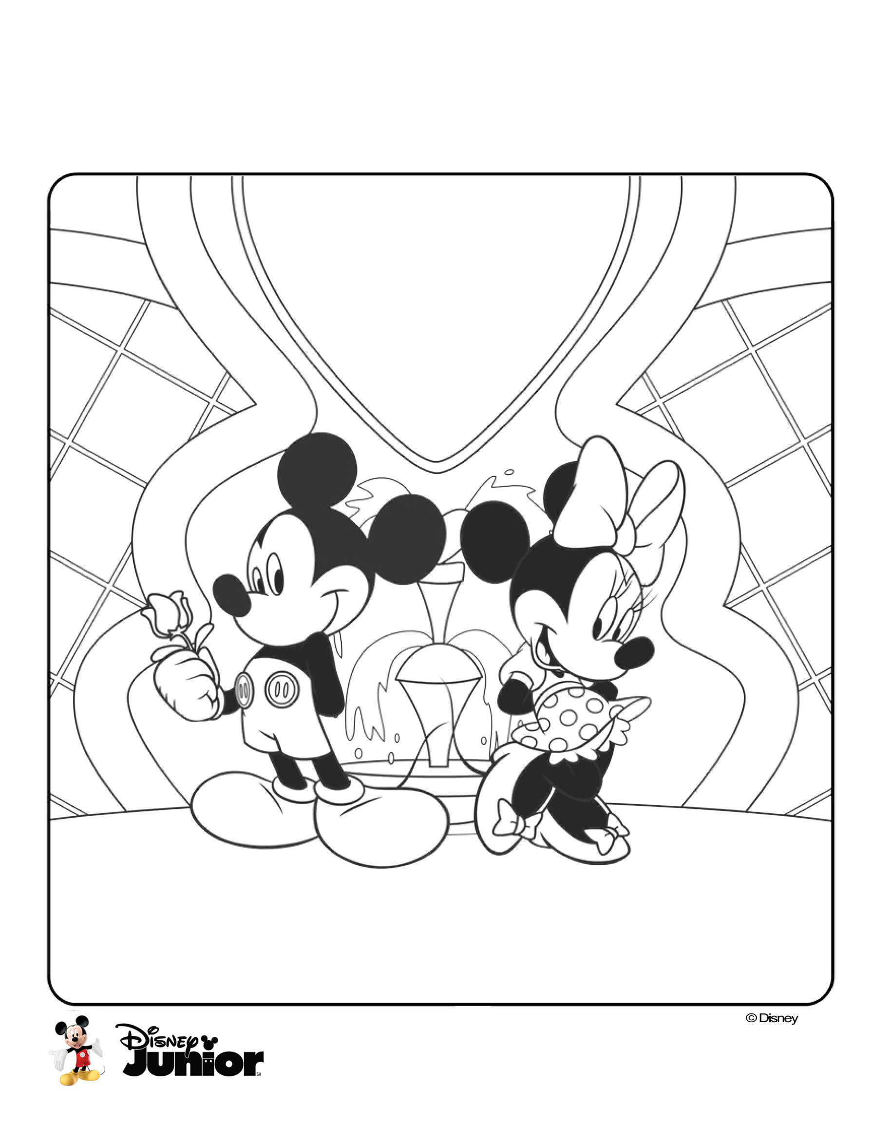Minnie And Mickey Coloring Sheets coloring page preview