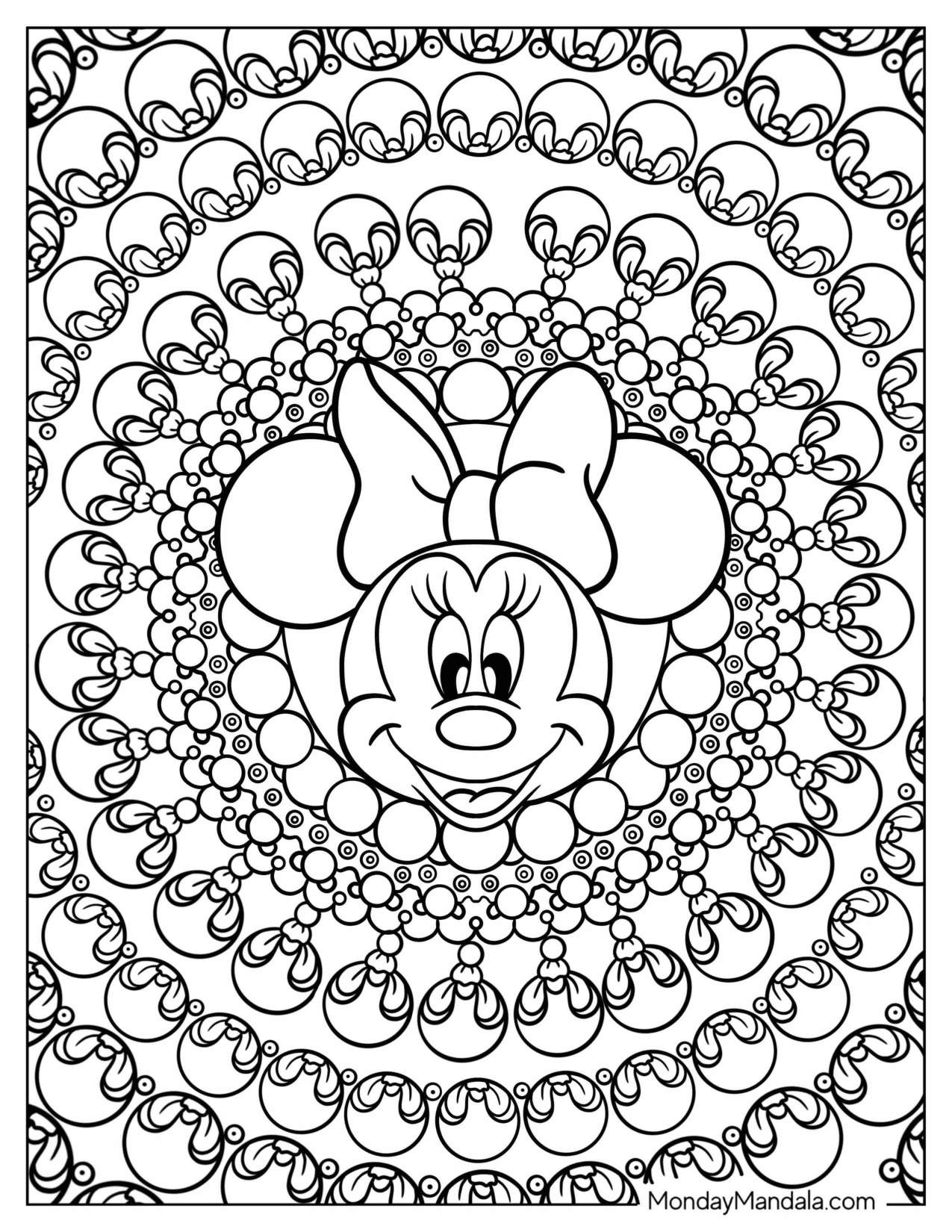 Minnie Mouse Coloring Pages coloring page preview