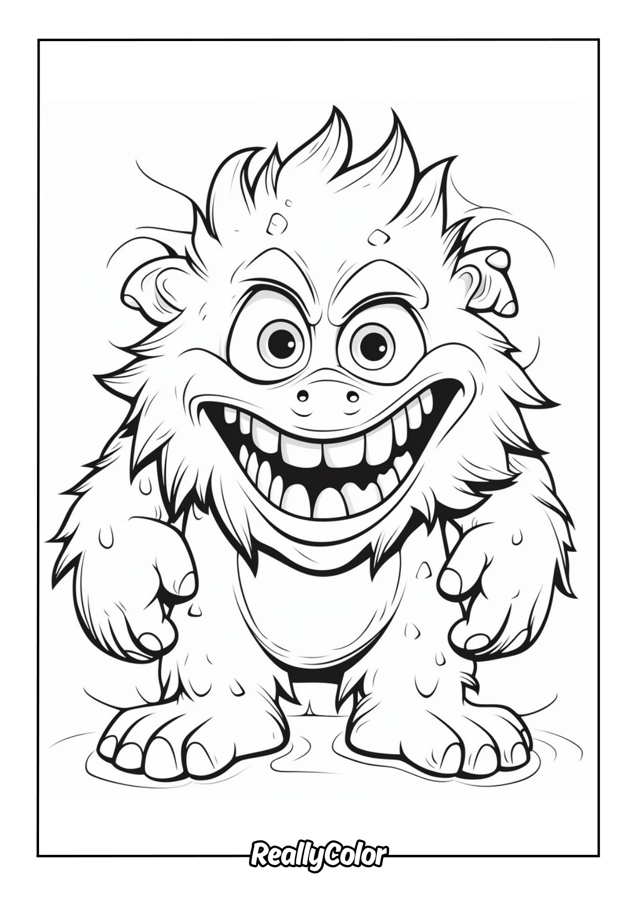 Monster Printable Coloring Pages coloring page preview