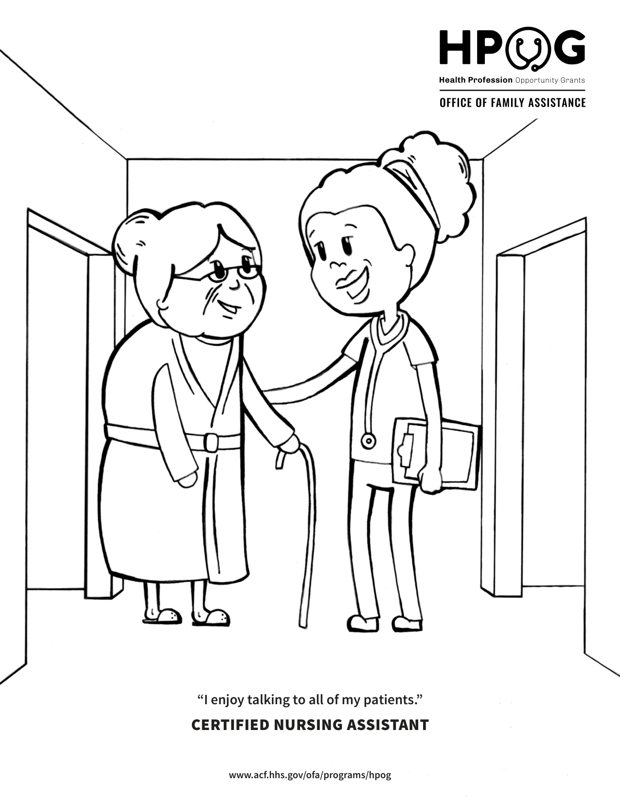 Nursing Coloring Sheets coloring page preview