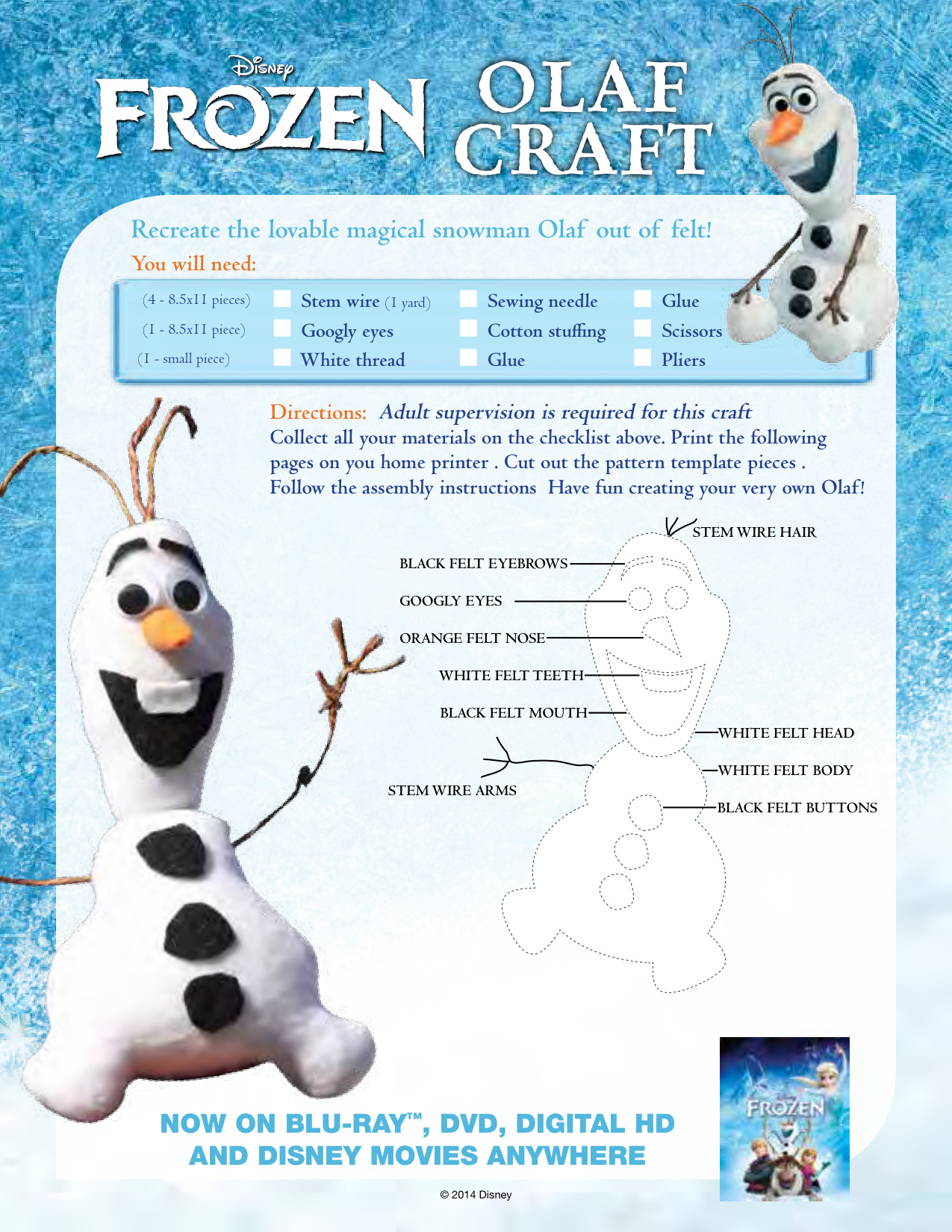 Olaf Printable coloring page preview